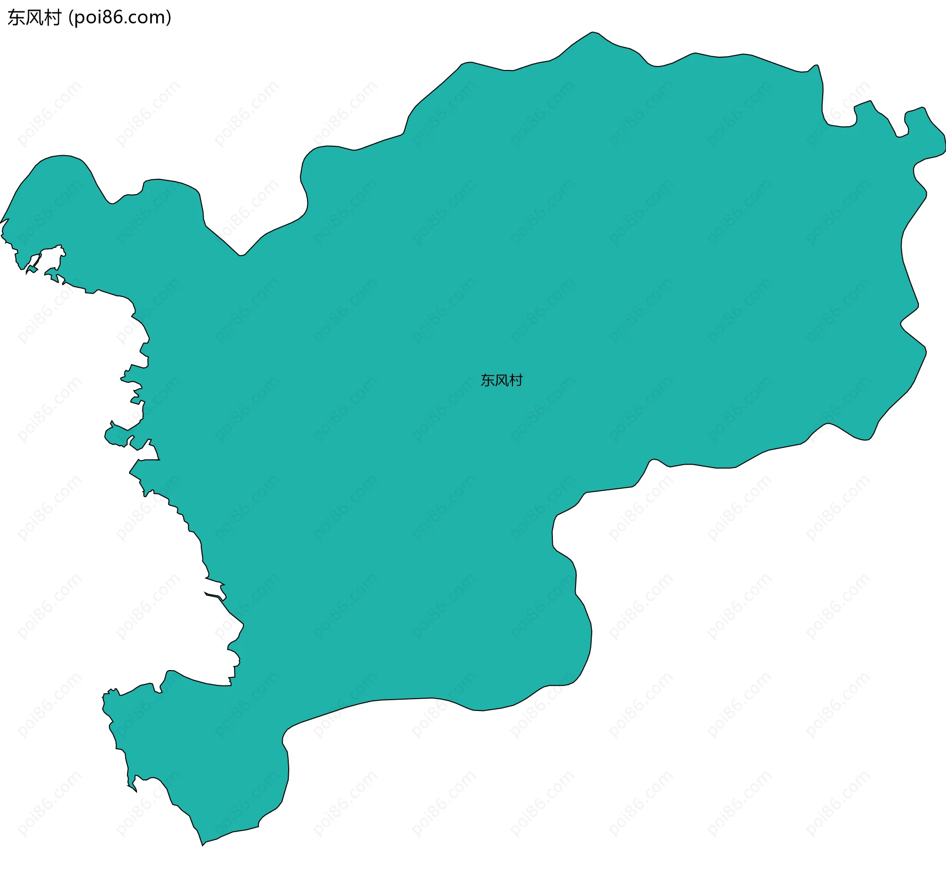 东风村边界地图