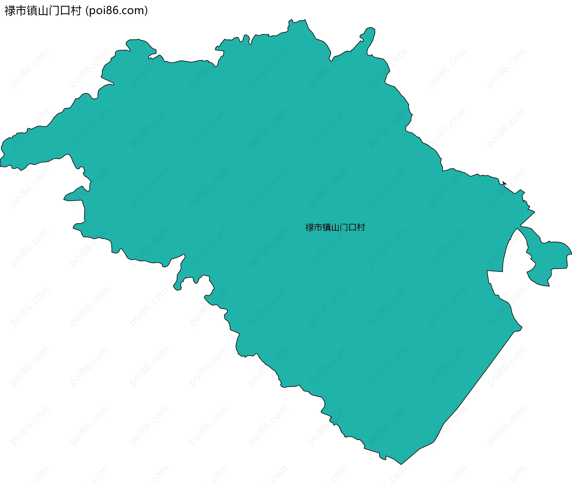 禄市镇山门口村边界地图