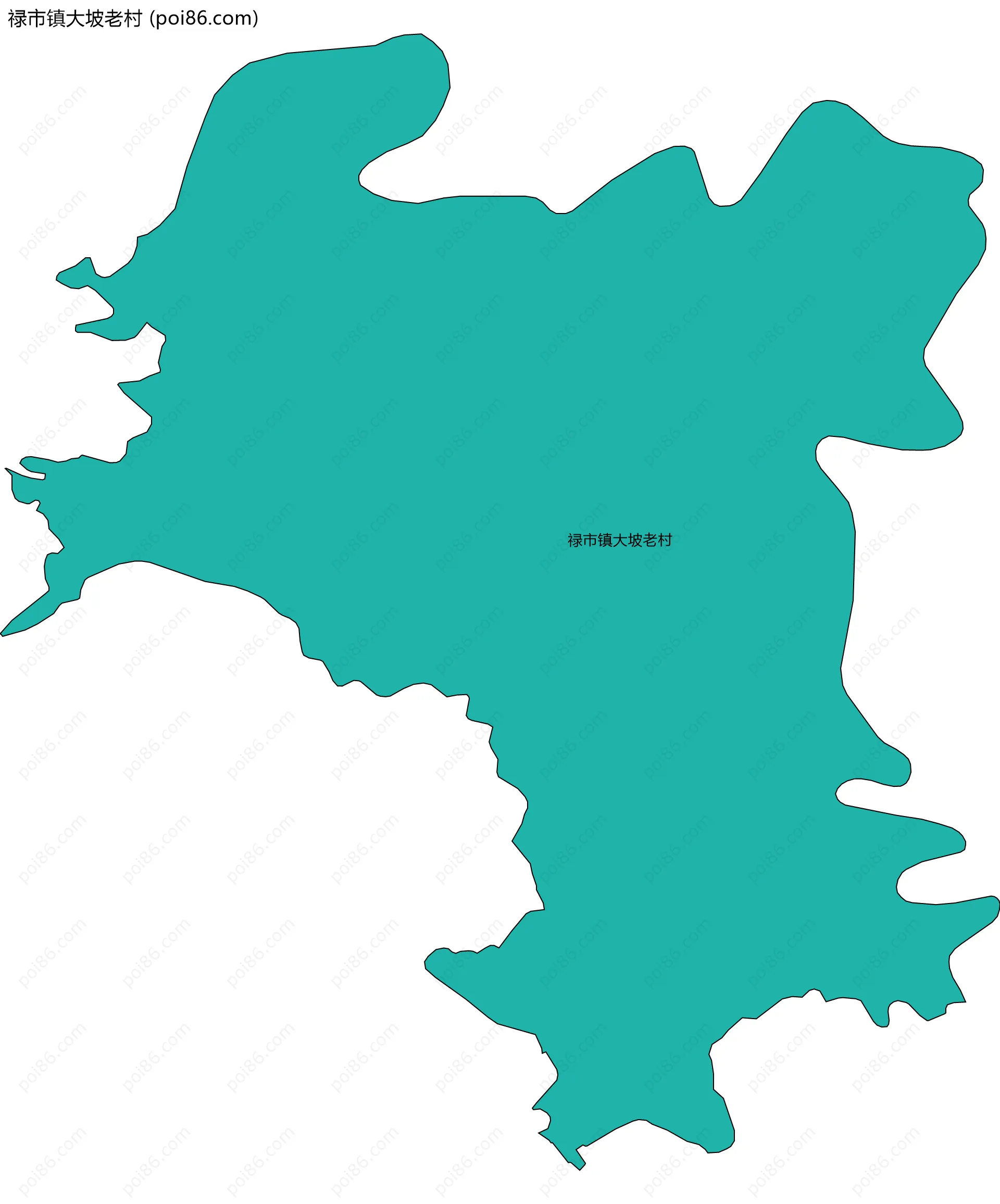 禄市镇大坡老村边界地图