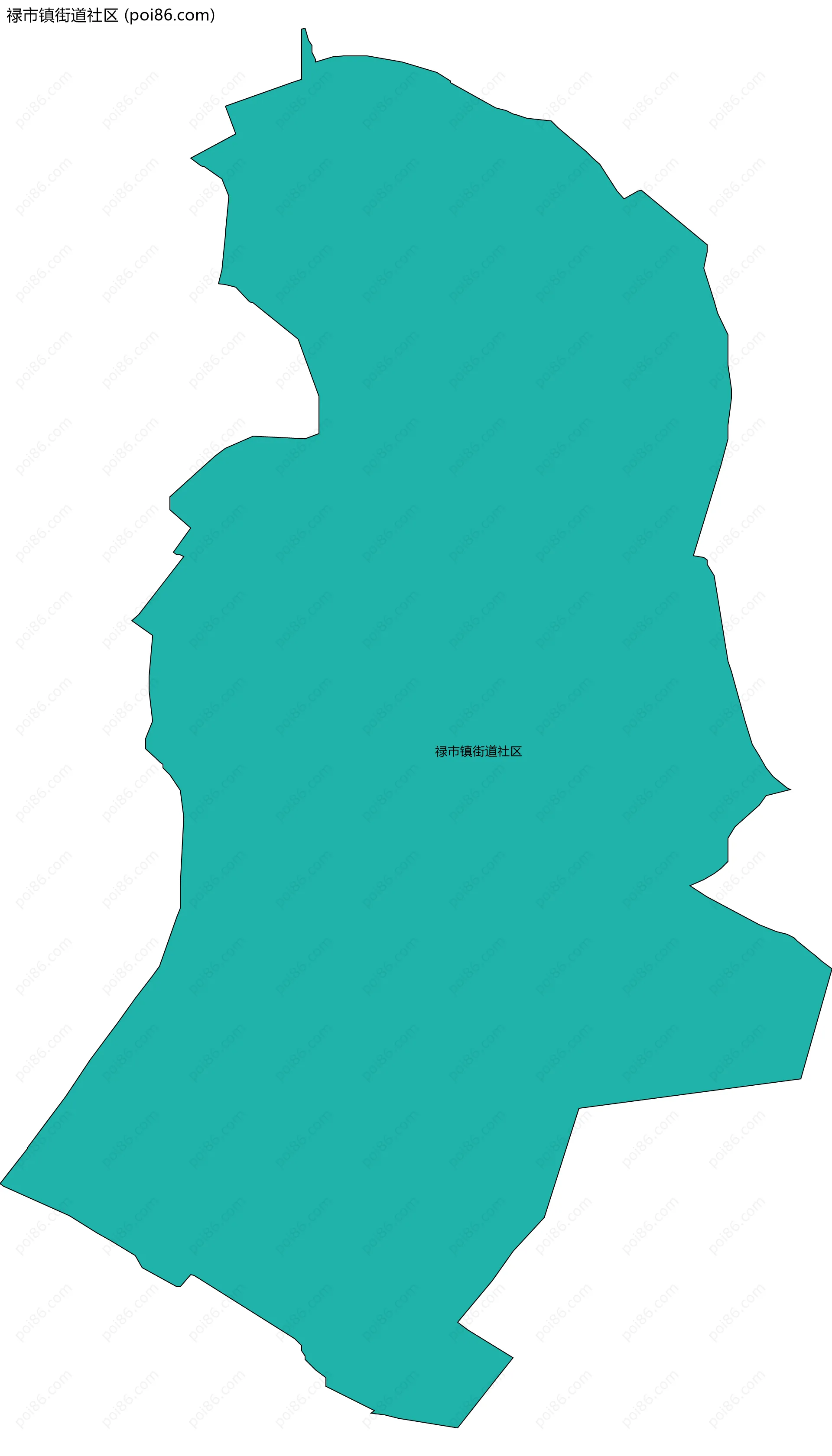 禄市镇街道社区边界地图