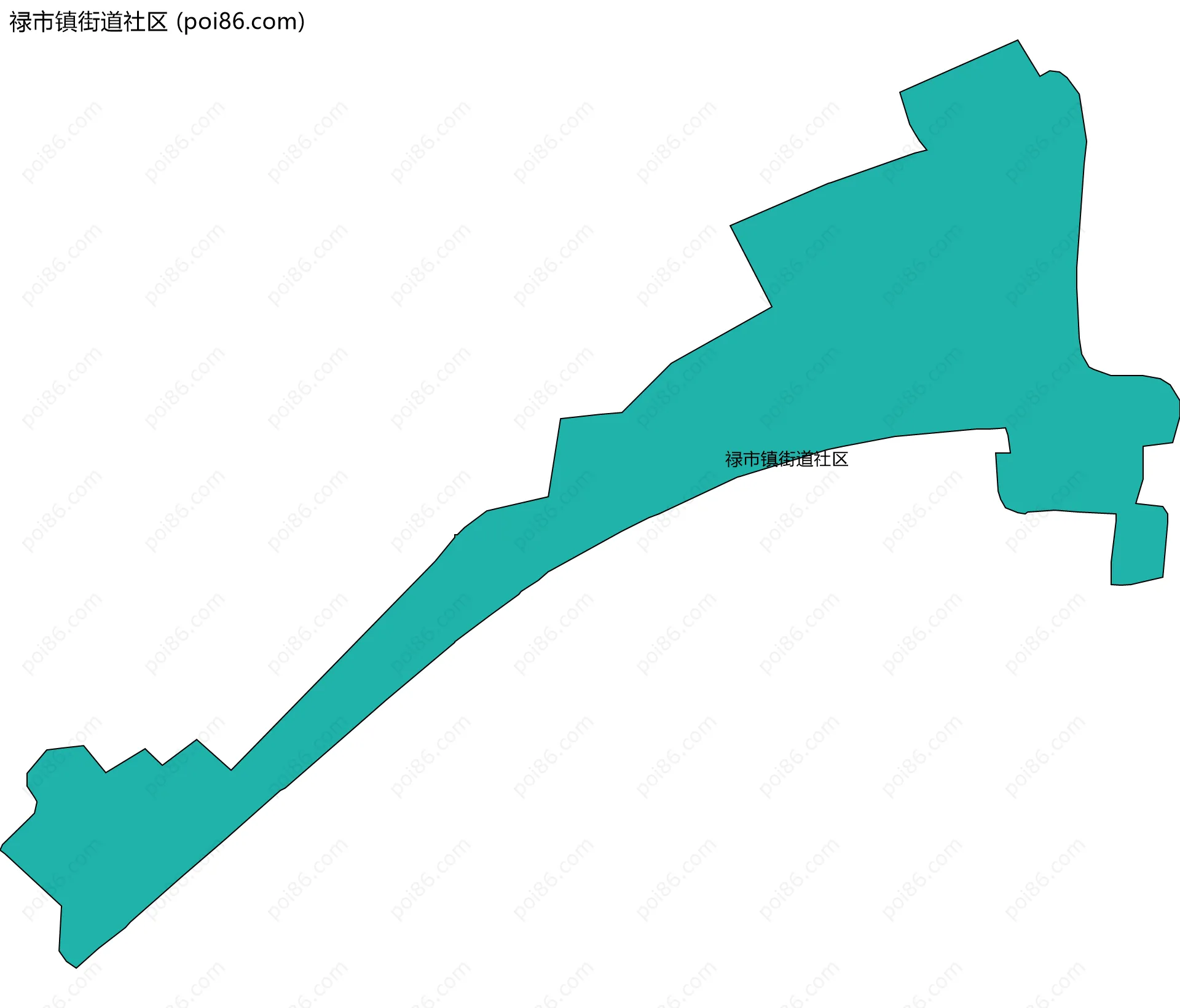 禄市镇街道社区边界地图