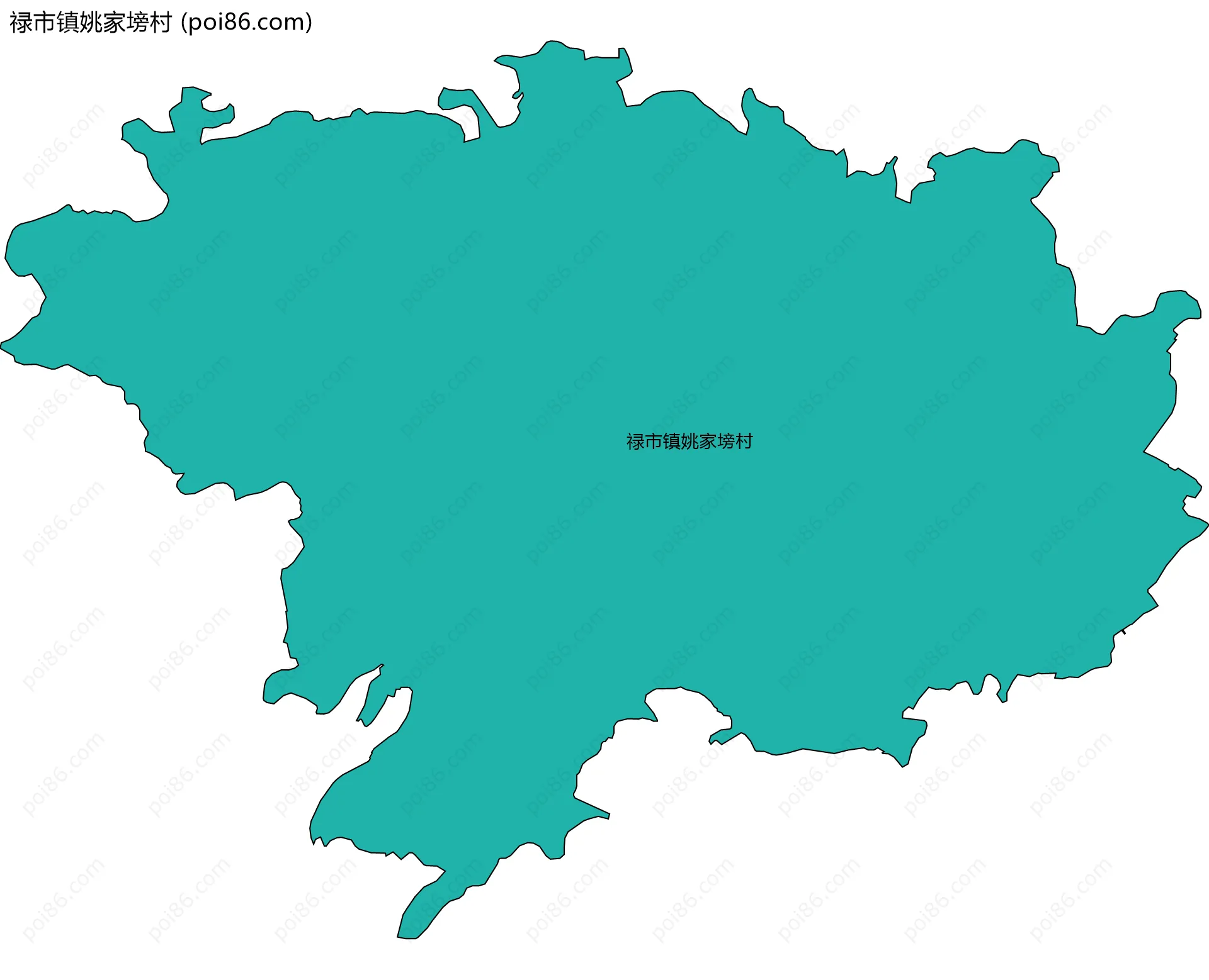 禄市镇姚家塝村边界地图