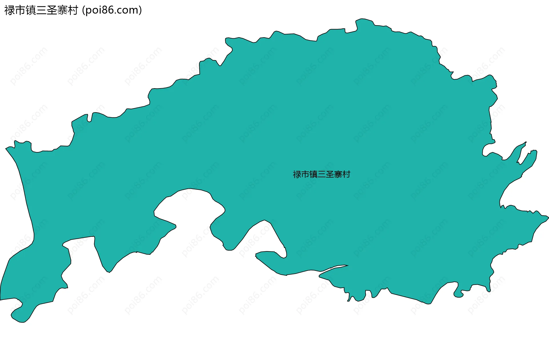 禄市镇三圣寨村边界地图