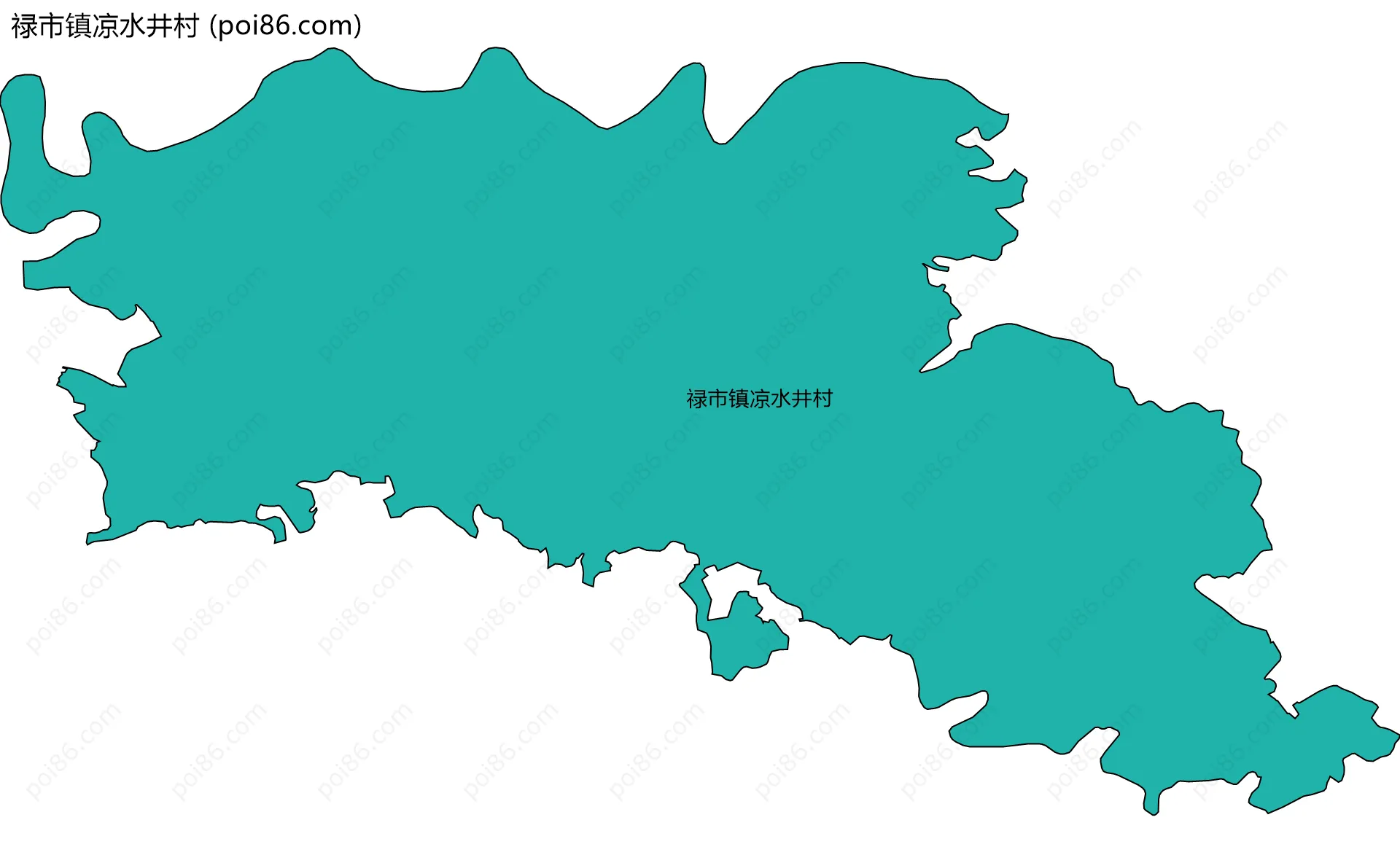 禄市镇凉水井村边界地图