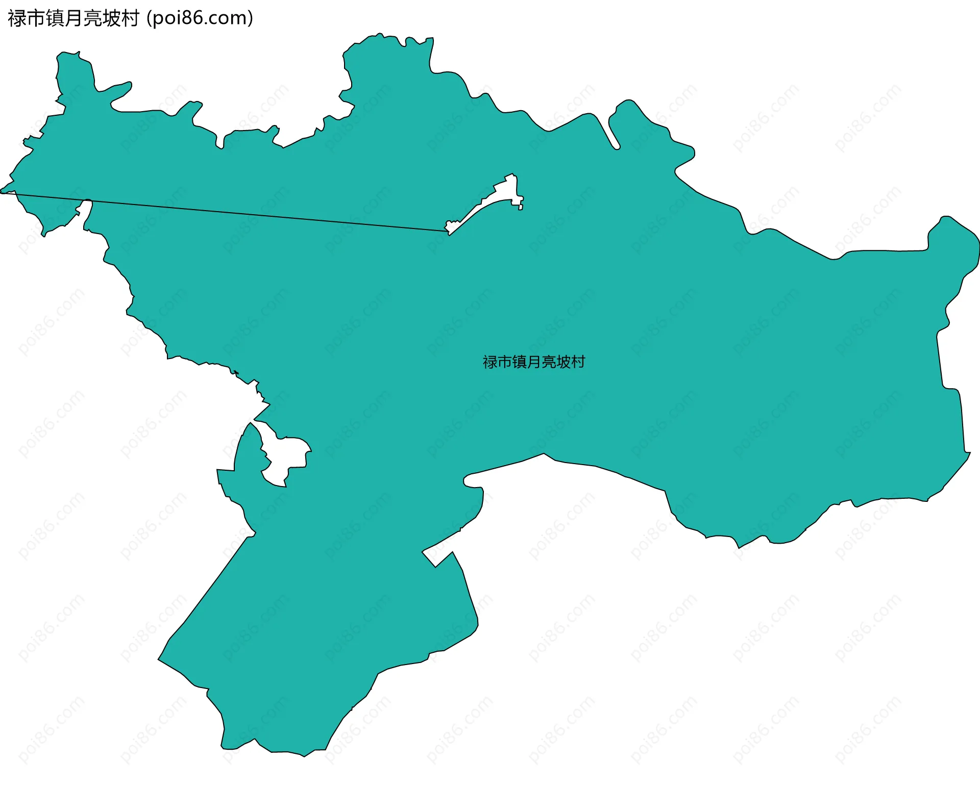 禄市镇月亮坡村边界地图