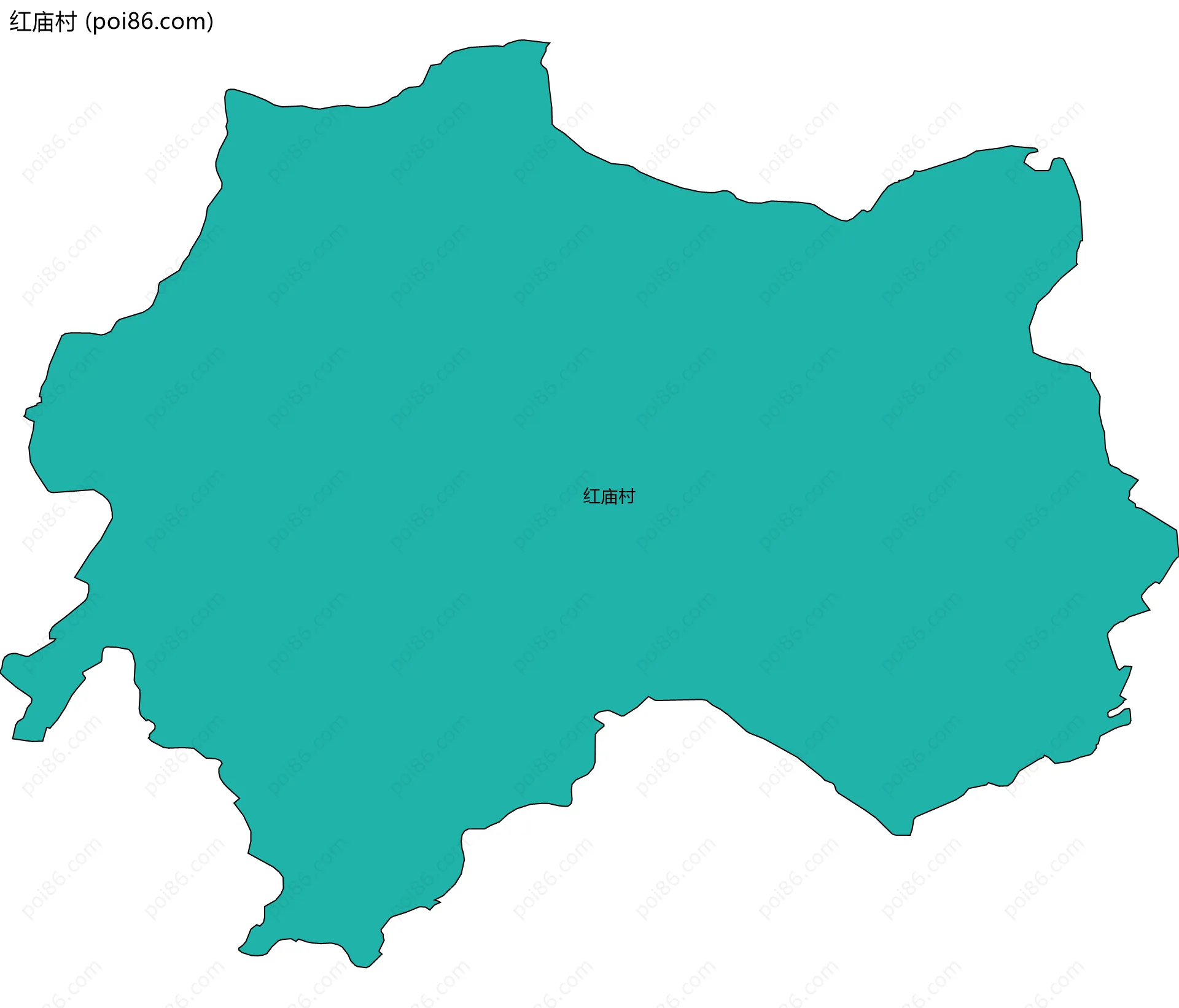 红庙村边界地图