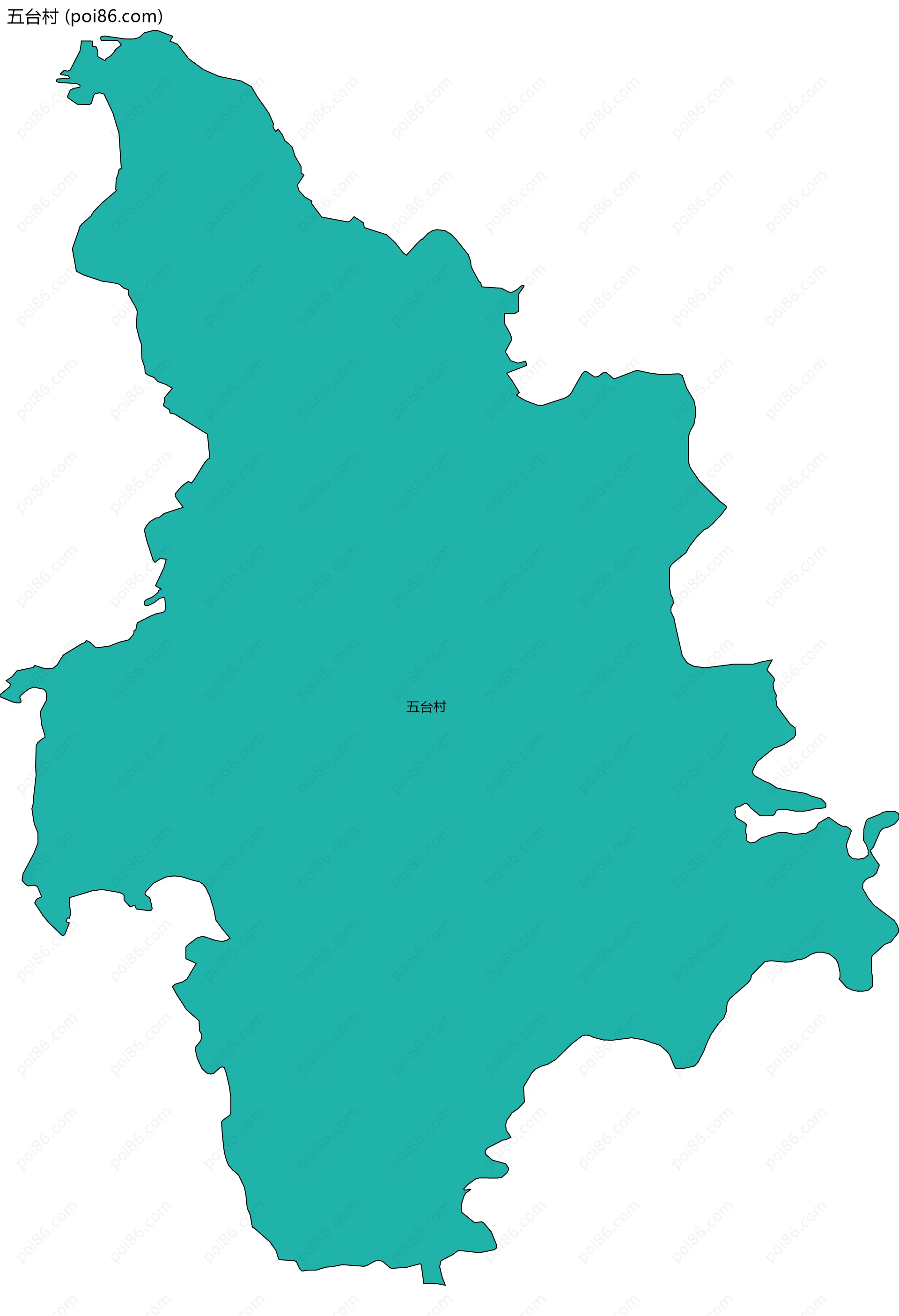 五台村边界地图