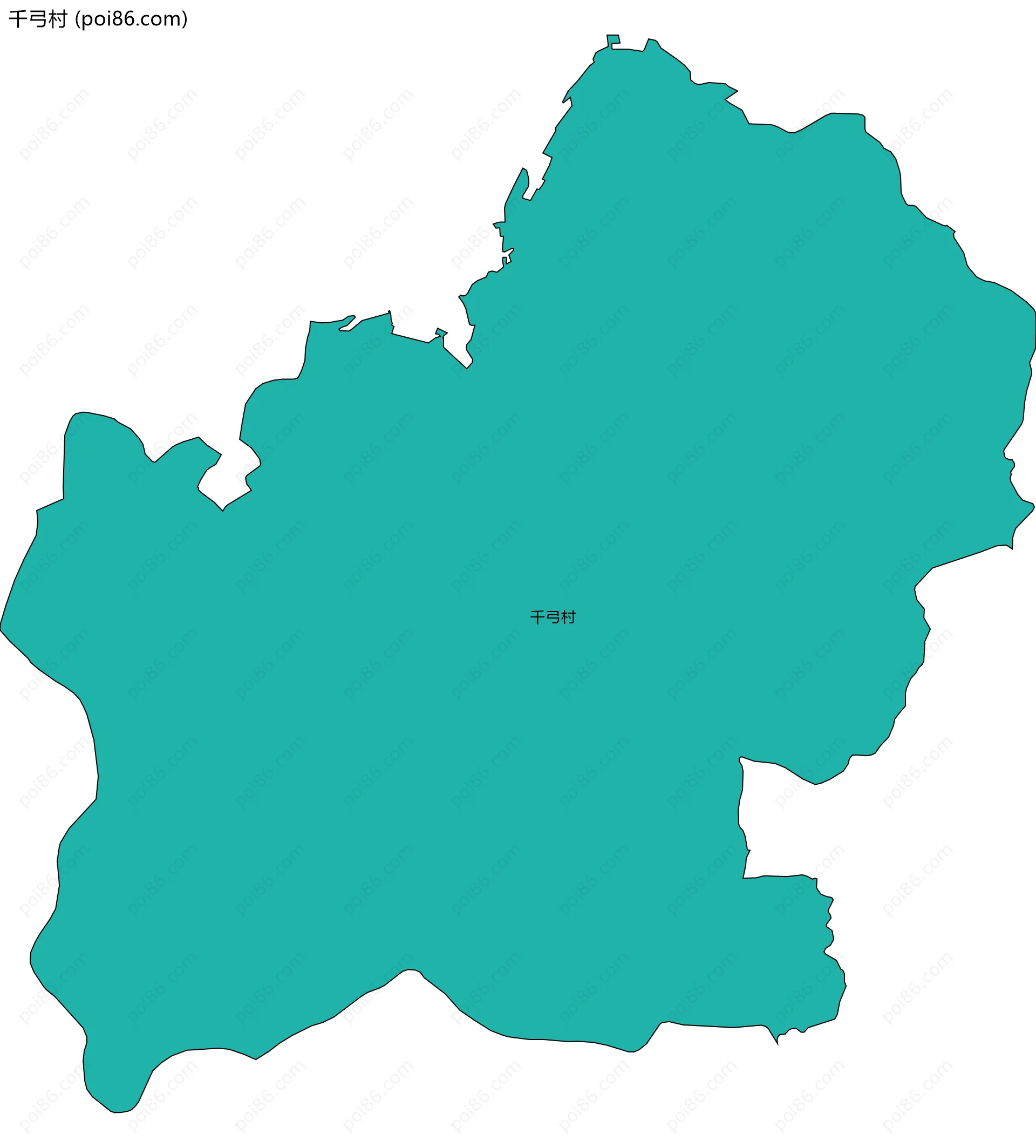千弓村边界地图