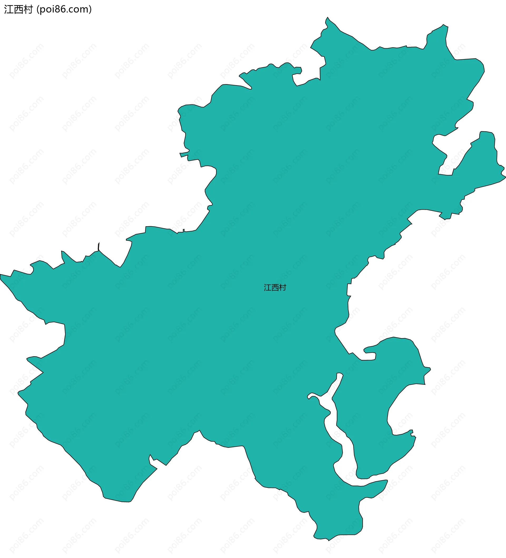 江西村边界地图