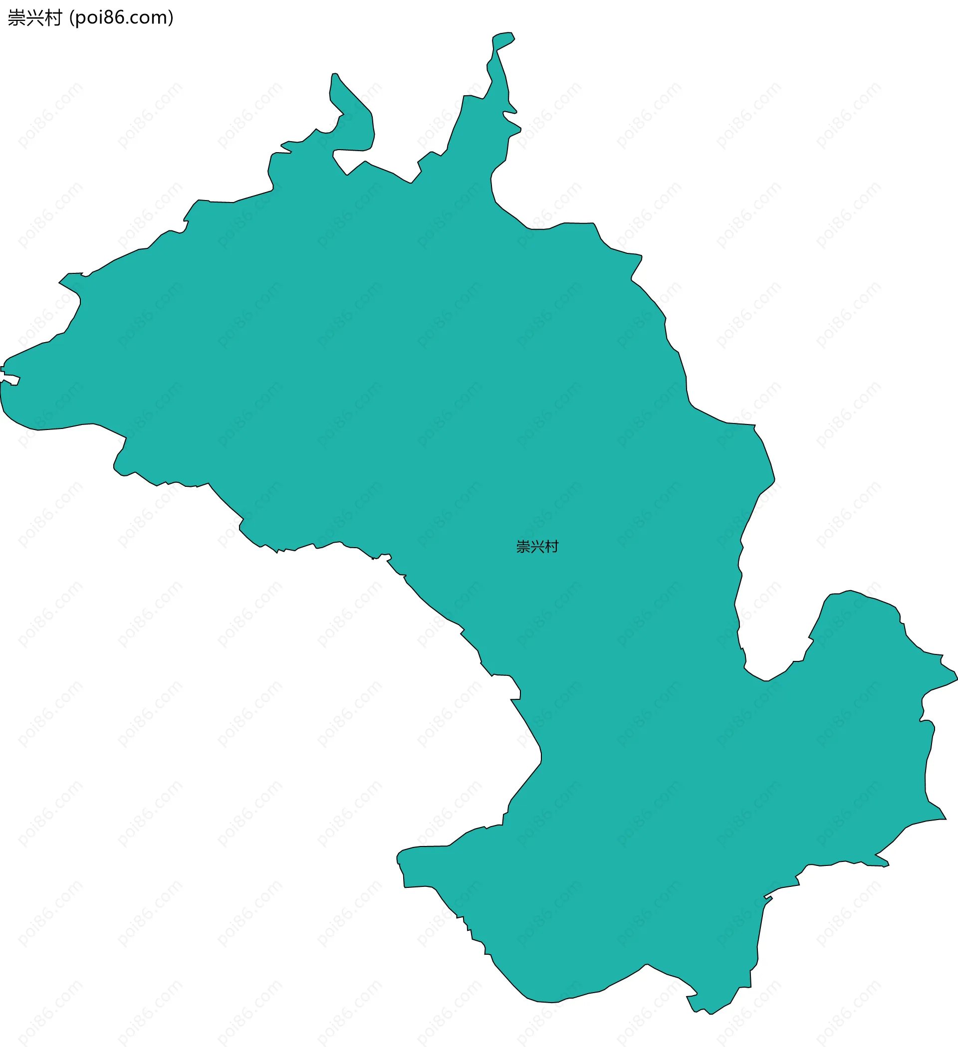 崇兴村边界地图