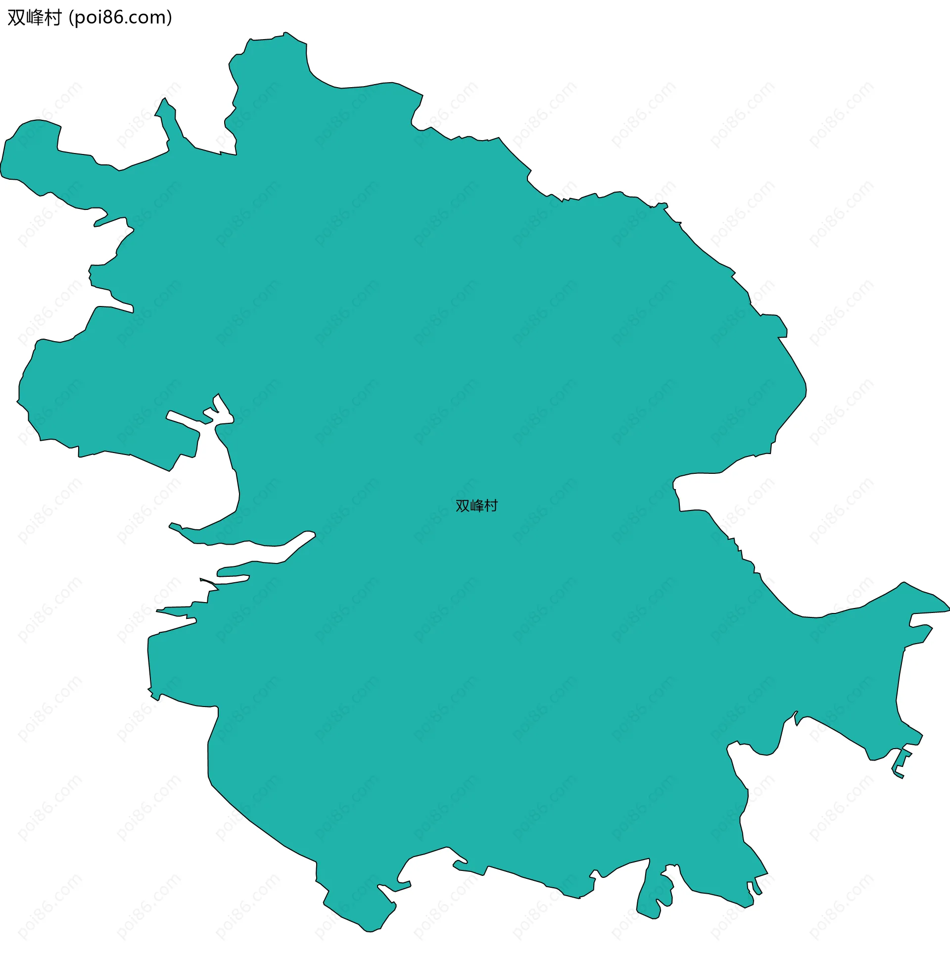 双峰村边界地图