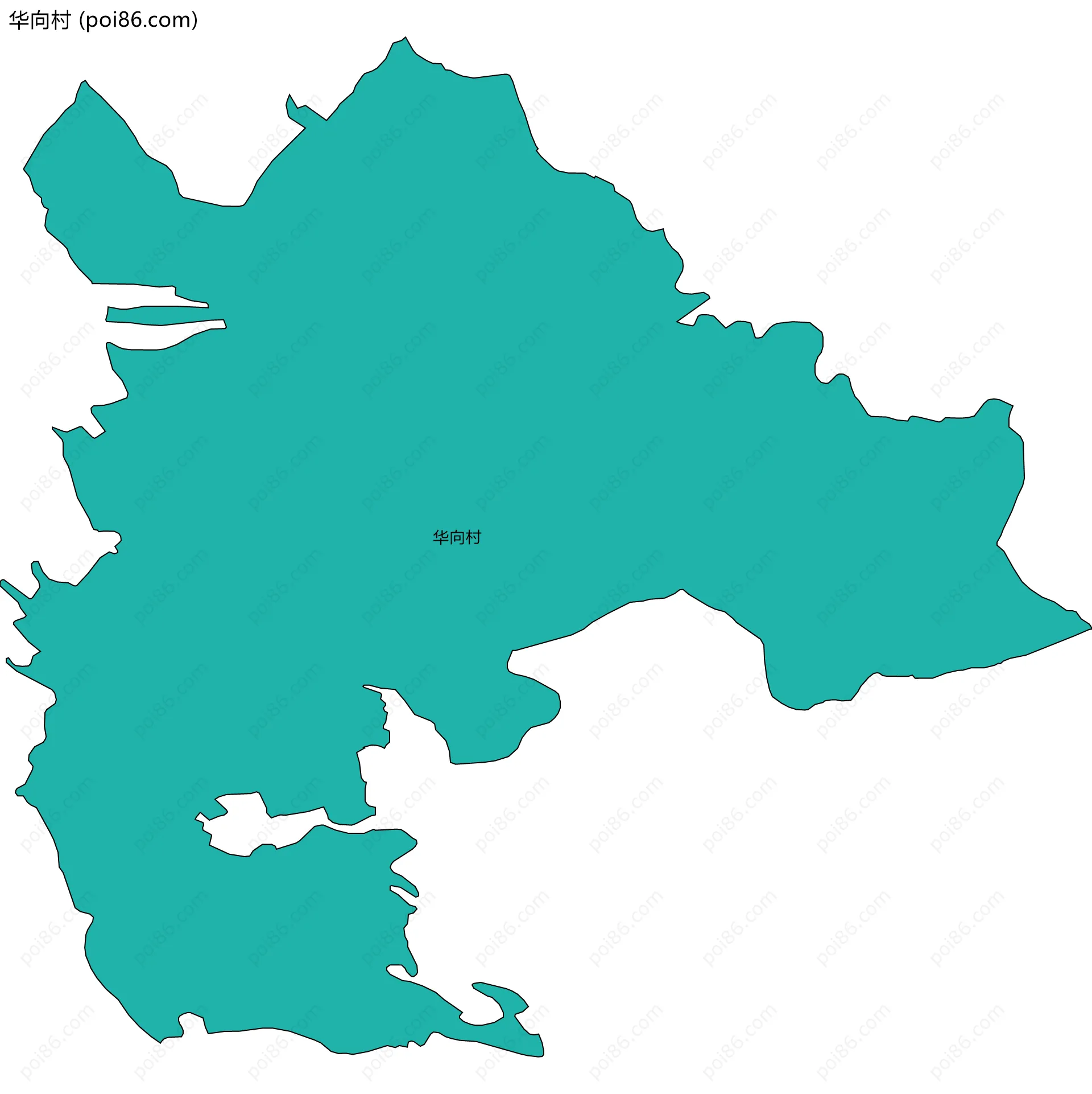华向村边界地图