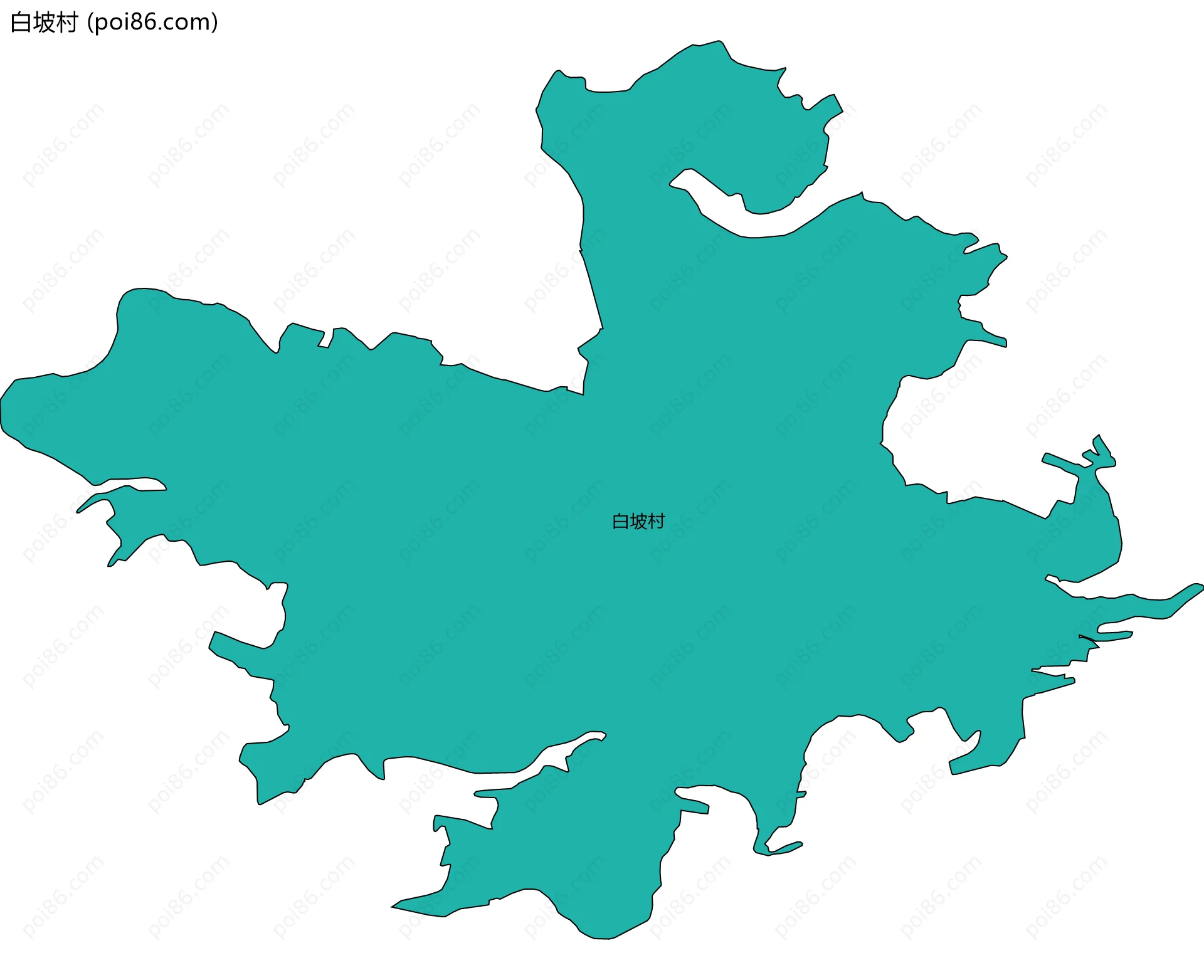 白坡村边界地图