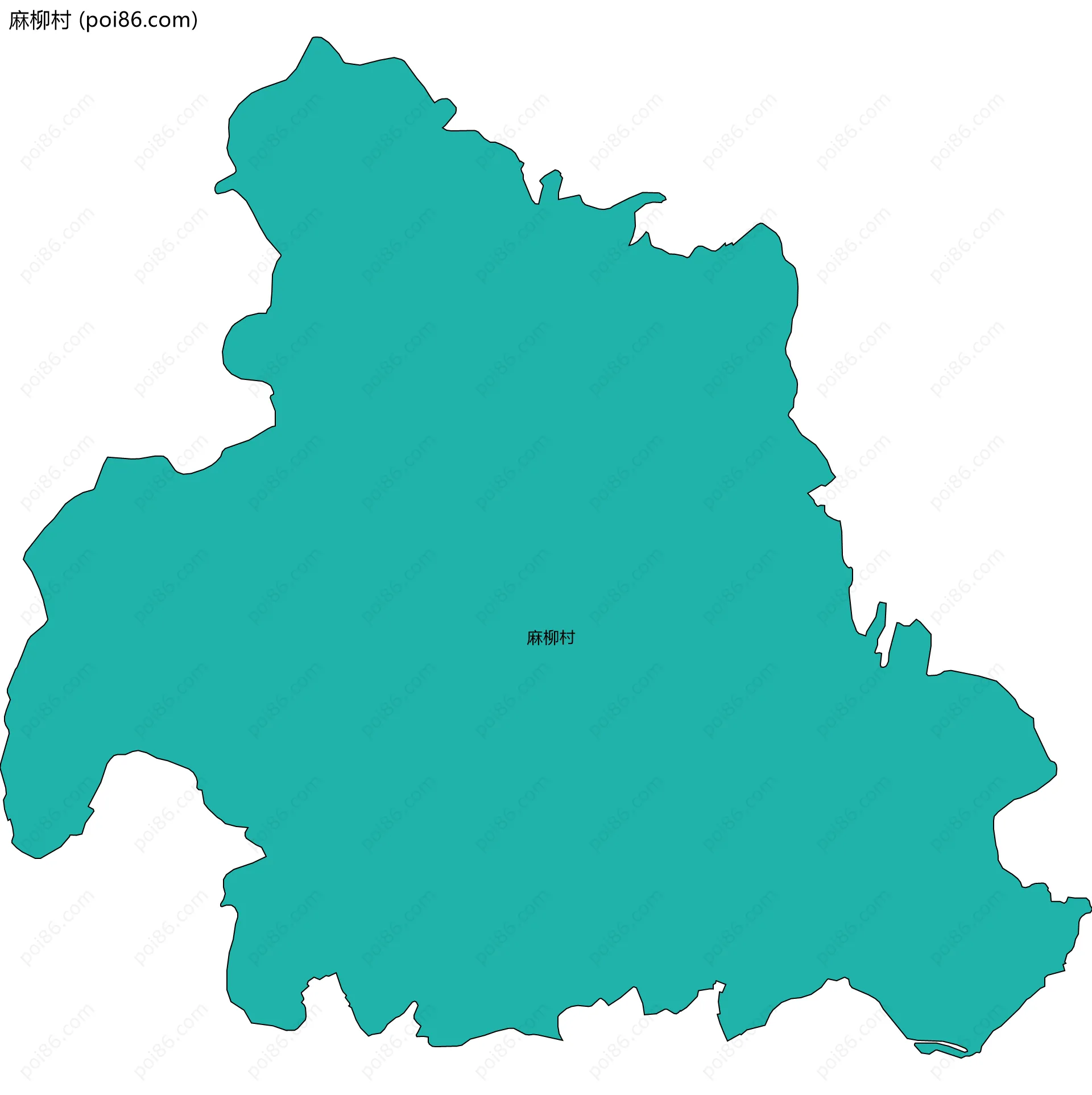 麻柳村边界地图
