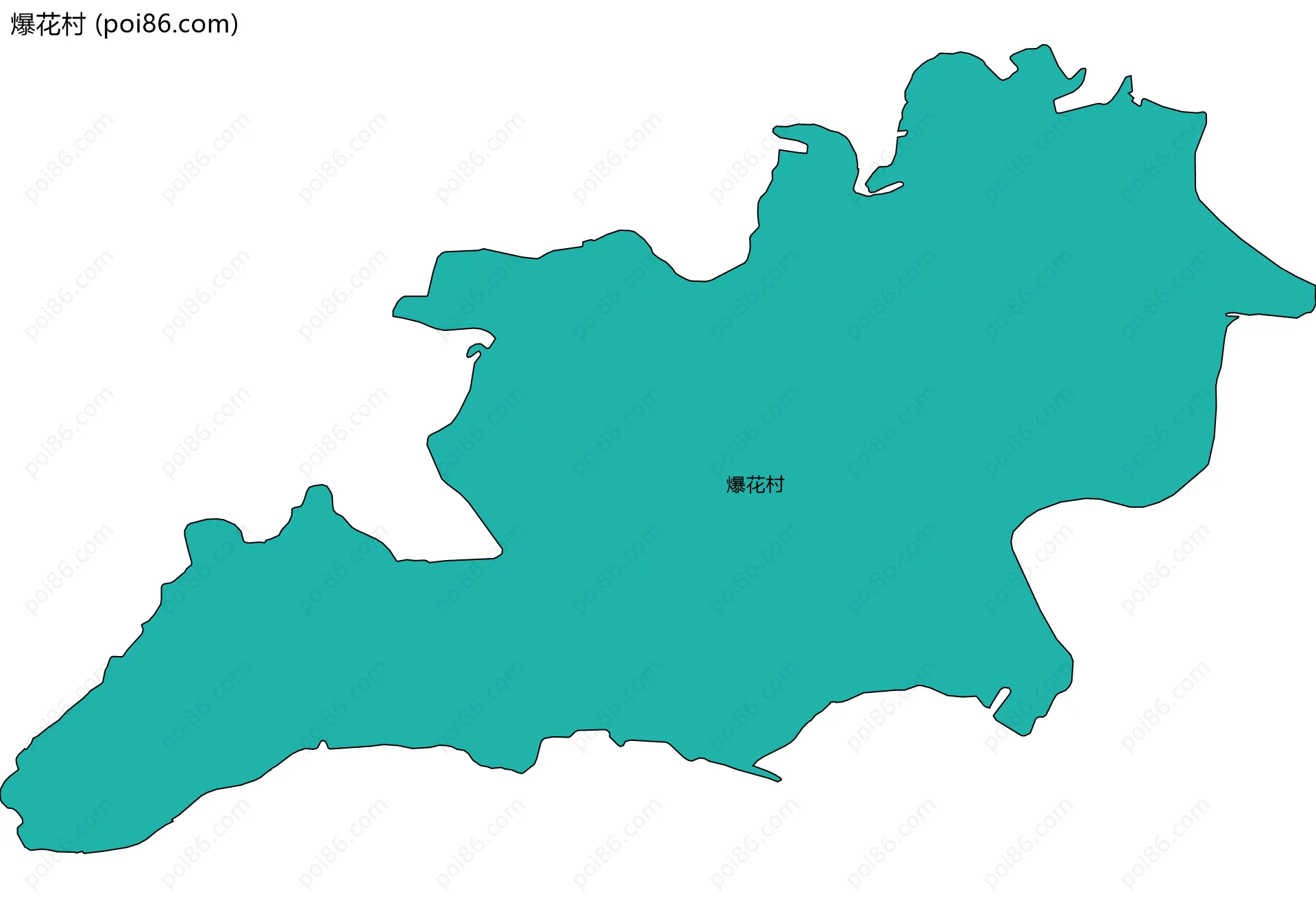 爆花村边界地图