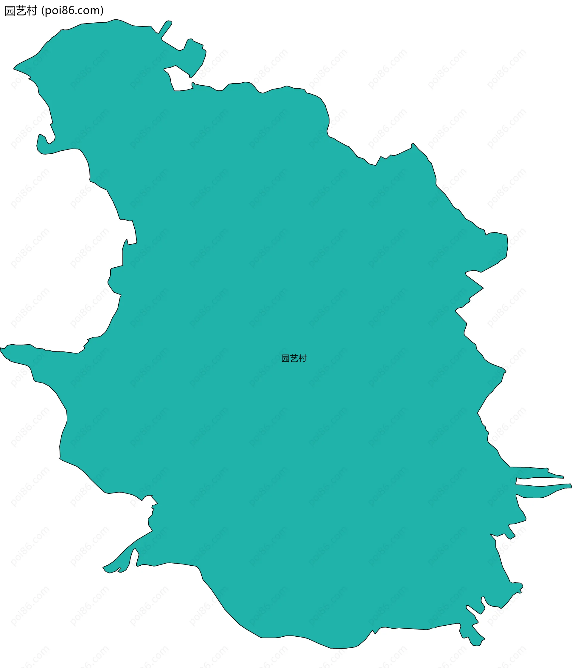 园艺村边界地图