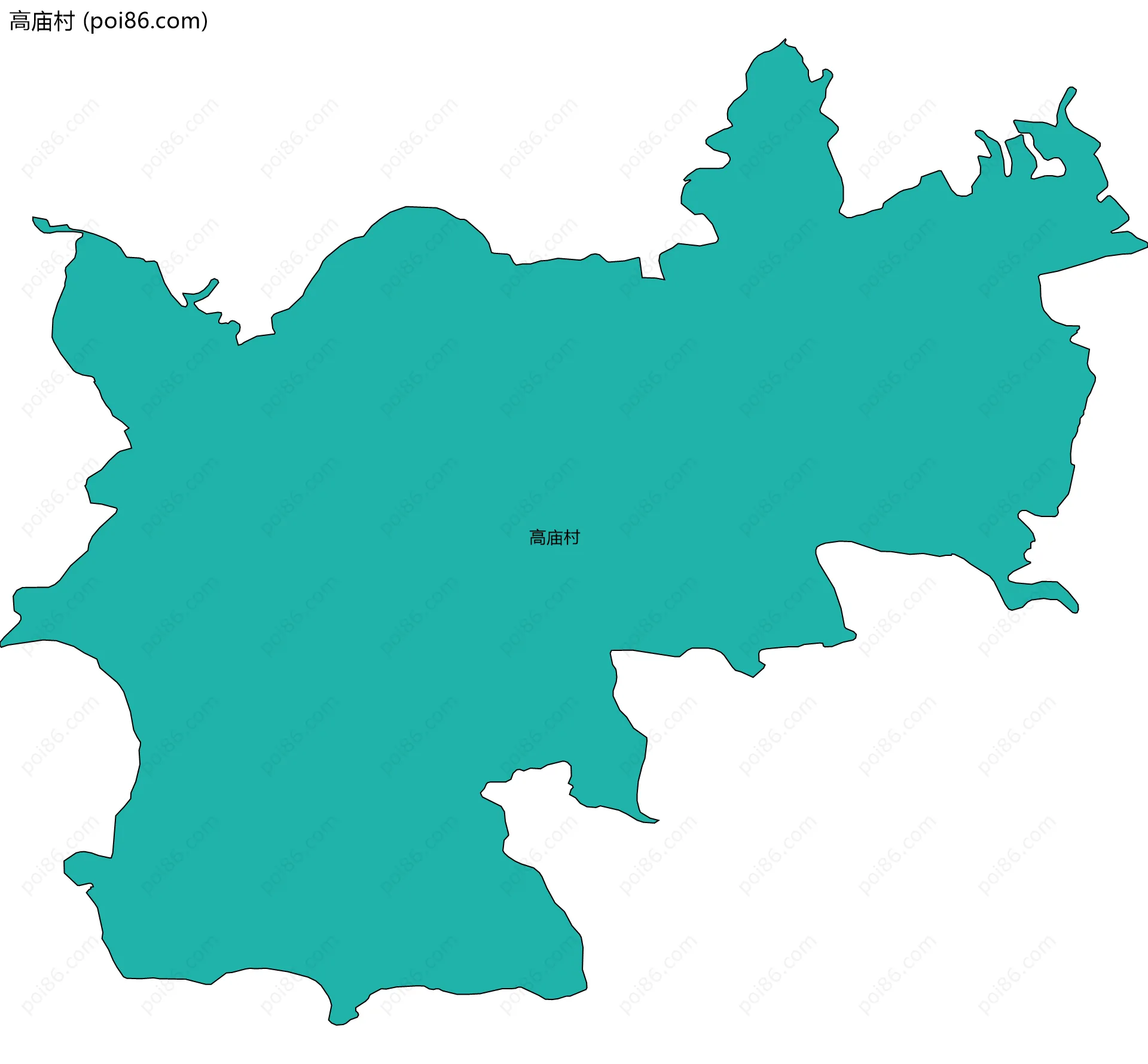 高庙村边界地图