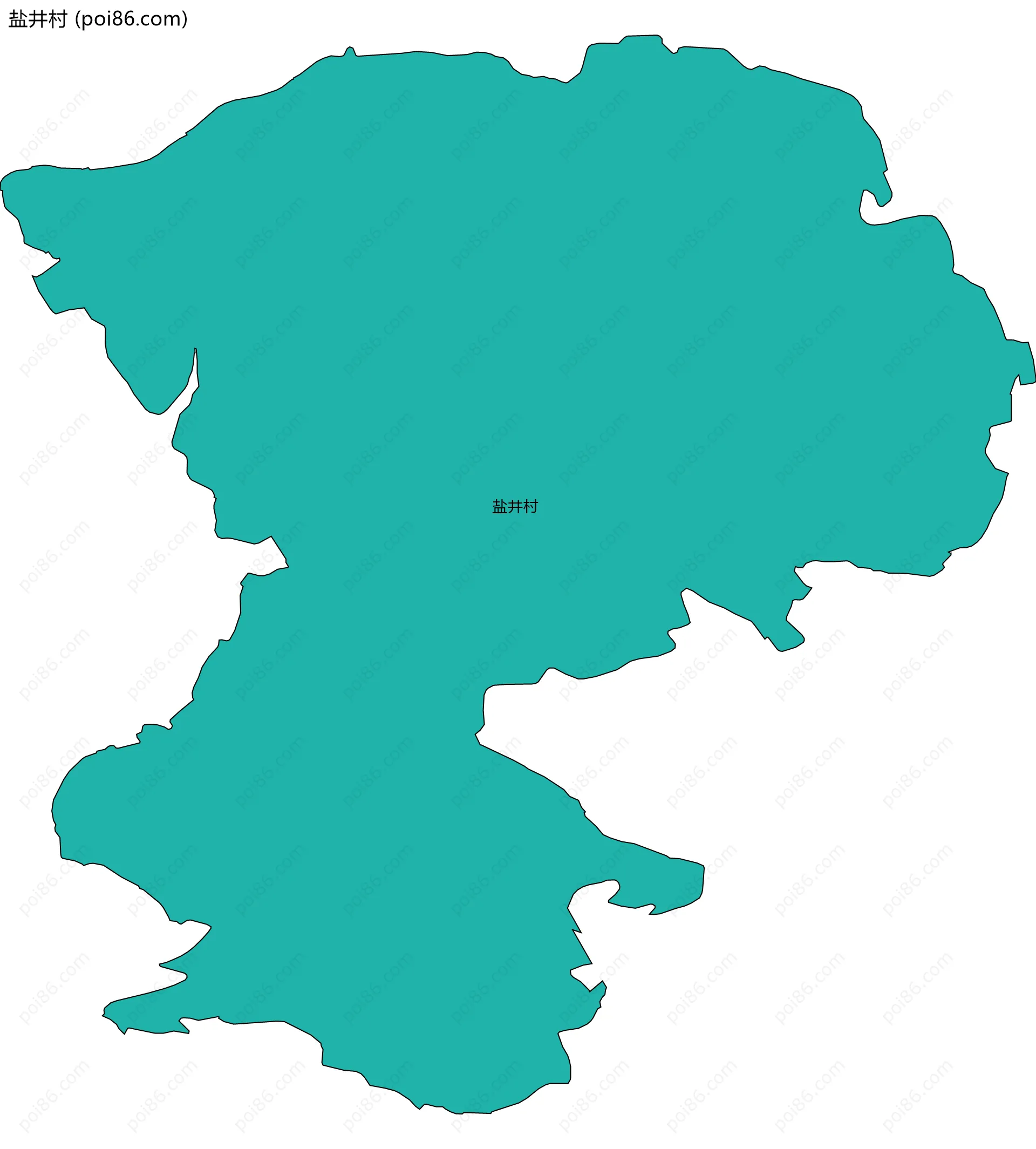 盐井村边界地图