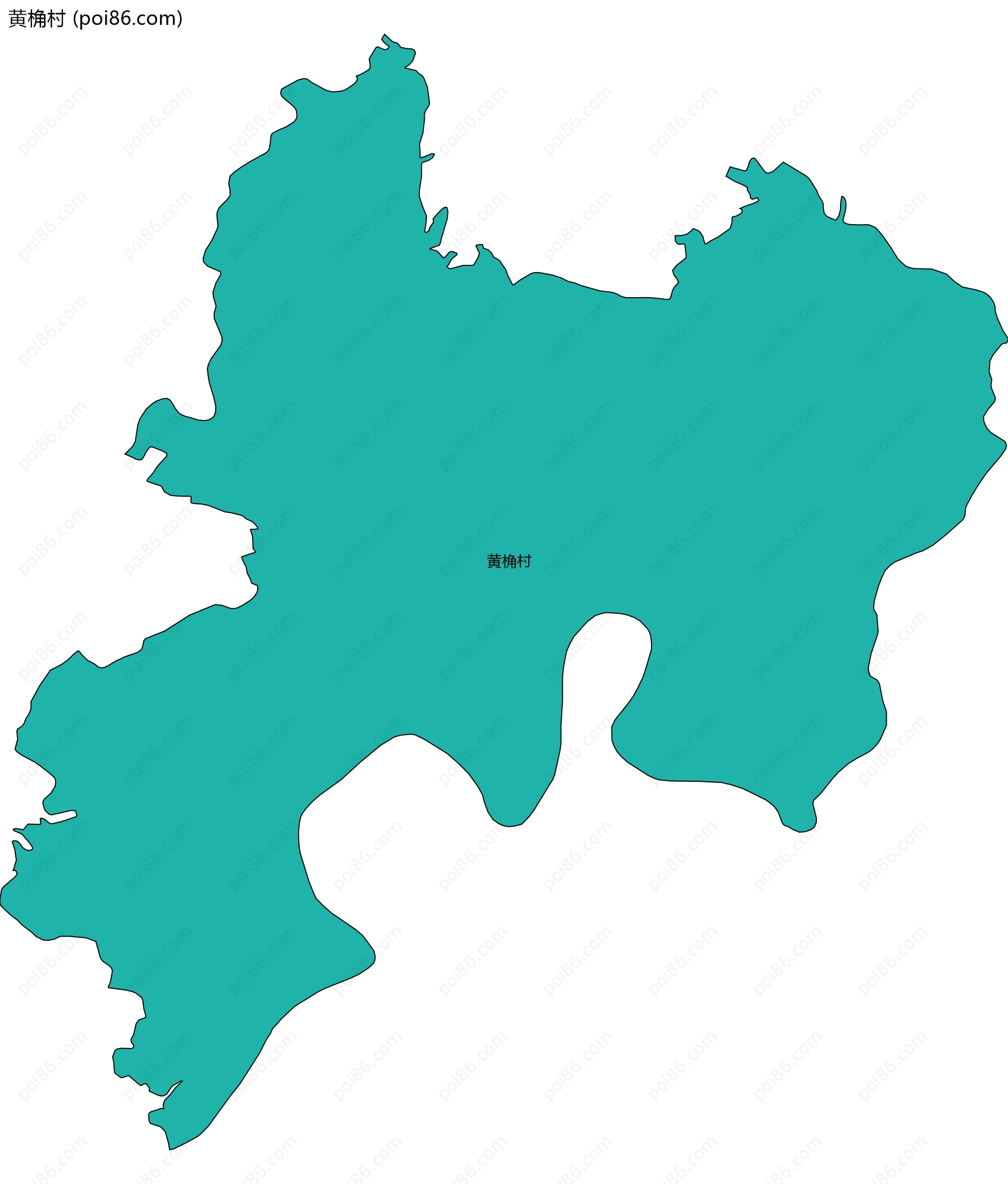 黄桷村边界地图