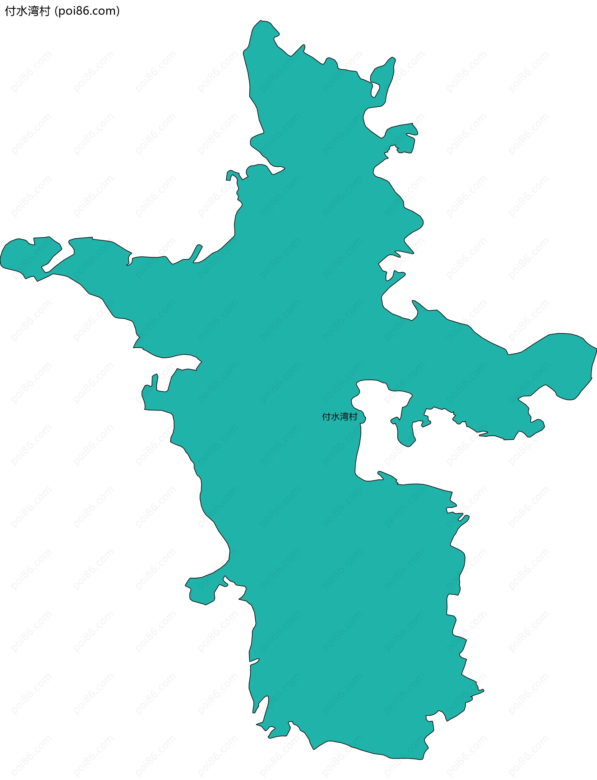 付水湾村边界地图