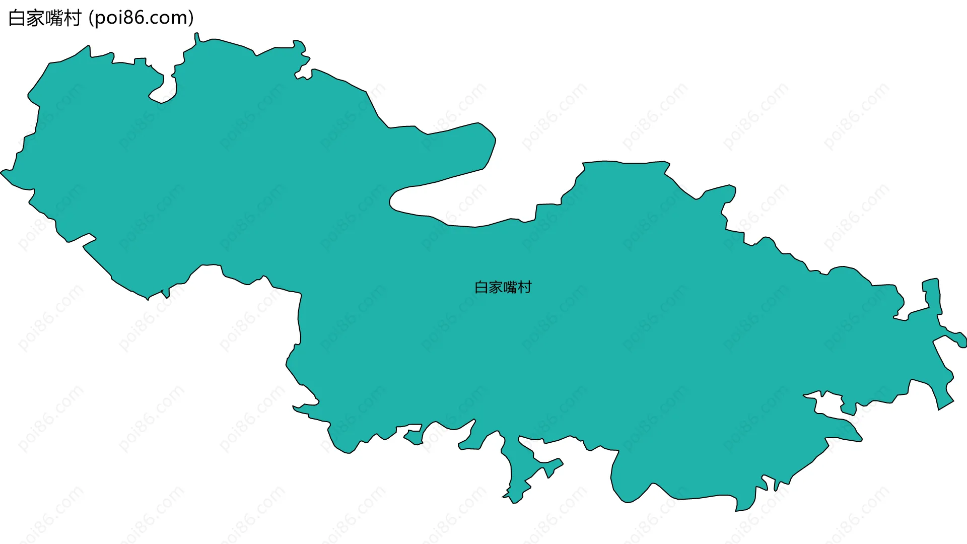 白家嘴村边界地图