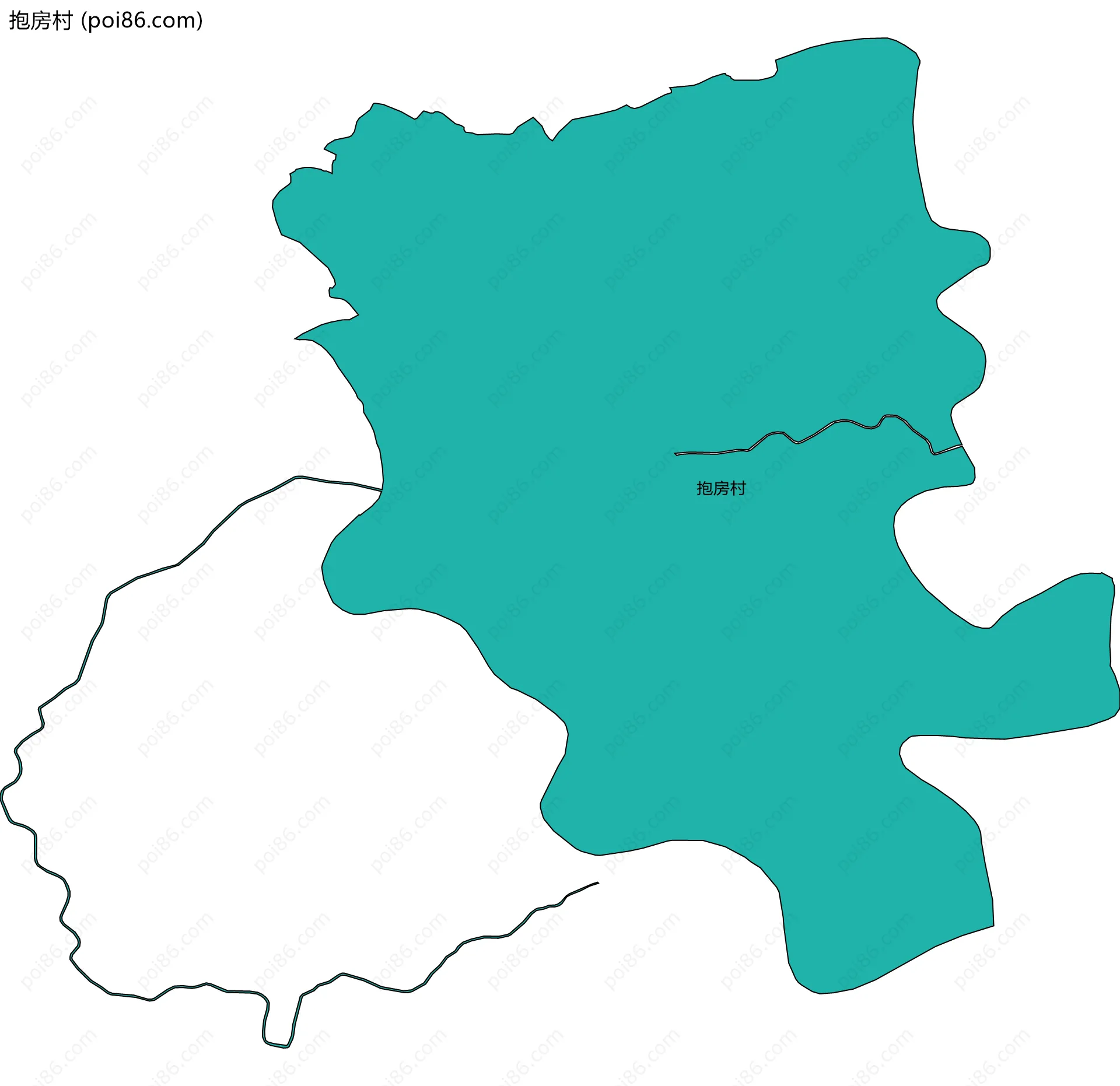 抱房村边界地图