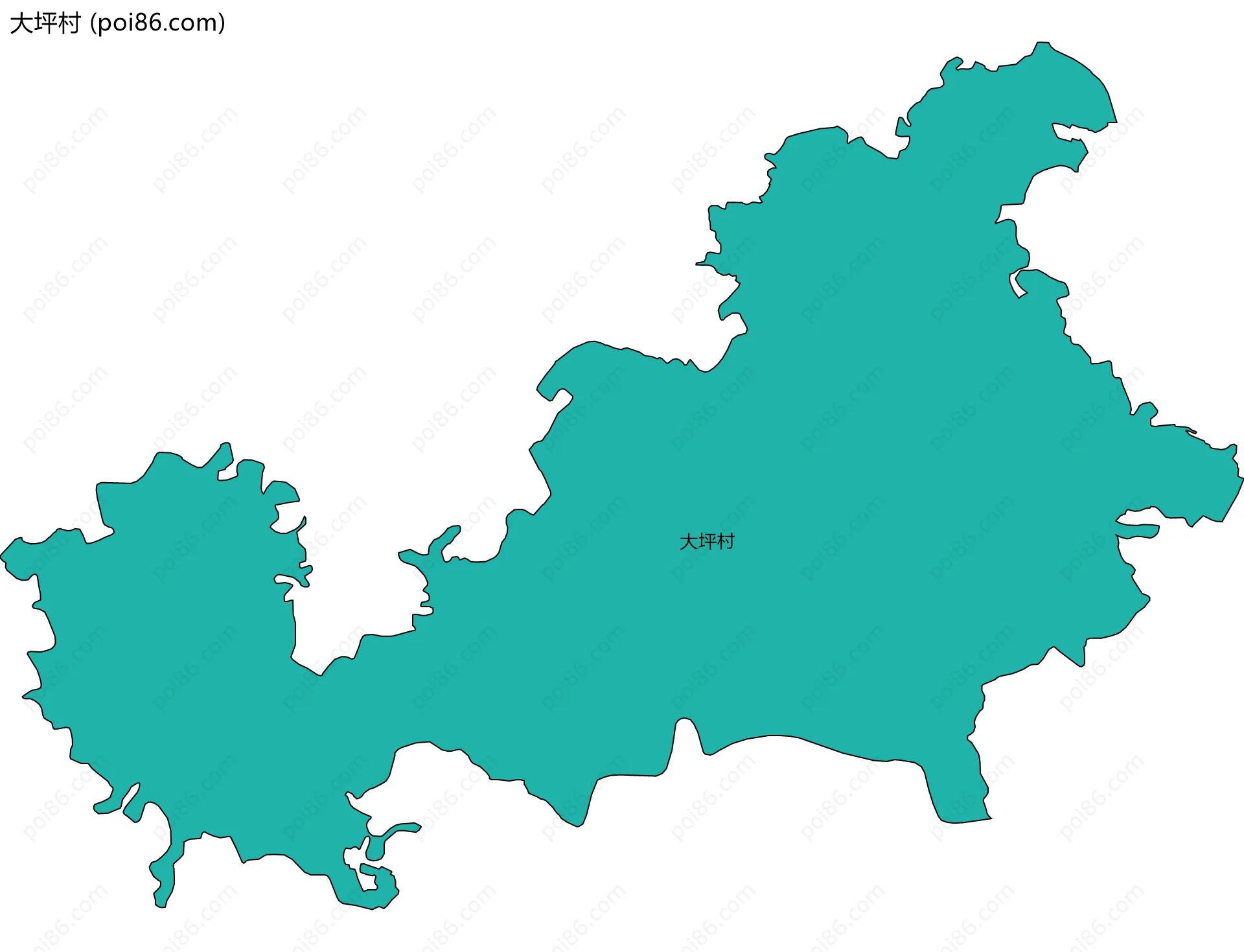 大坪村边界地图