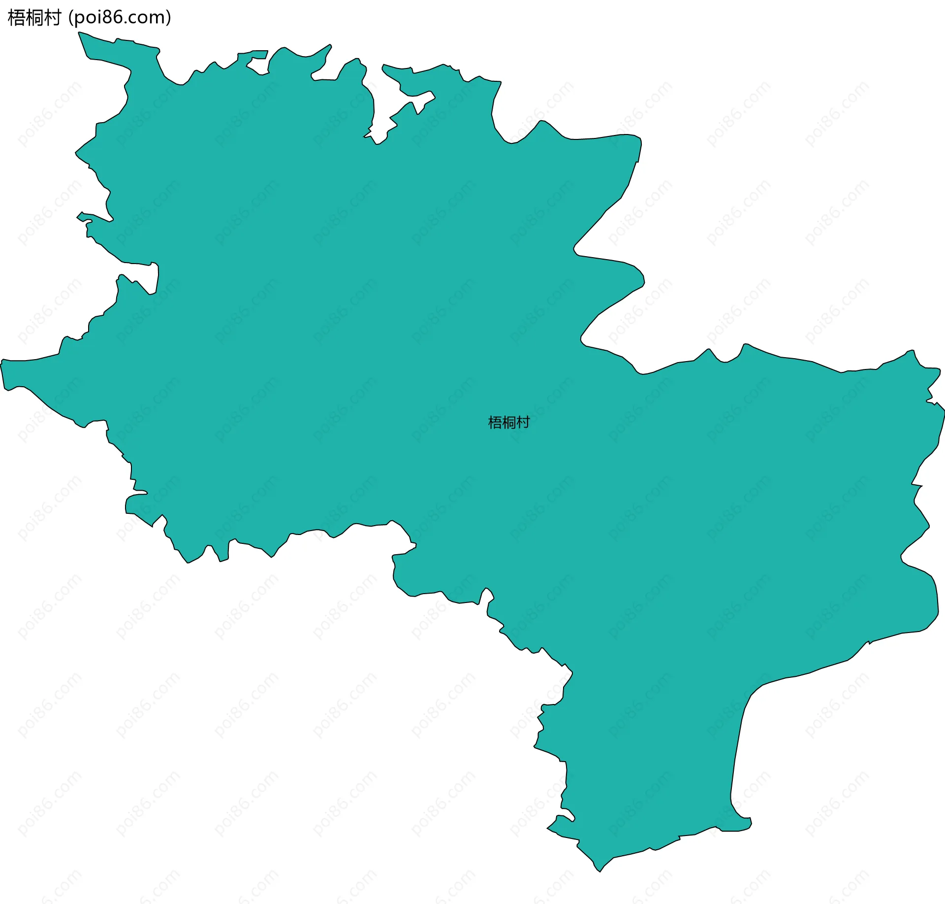 梧桐村边界地图