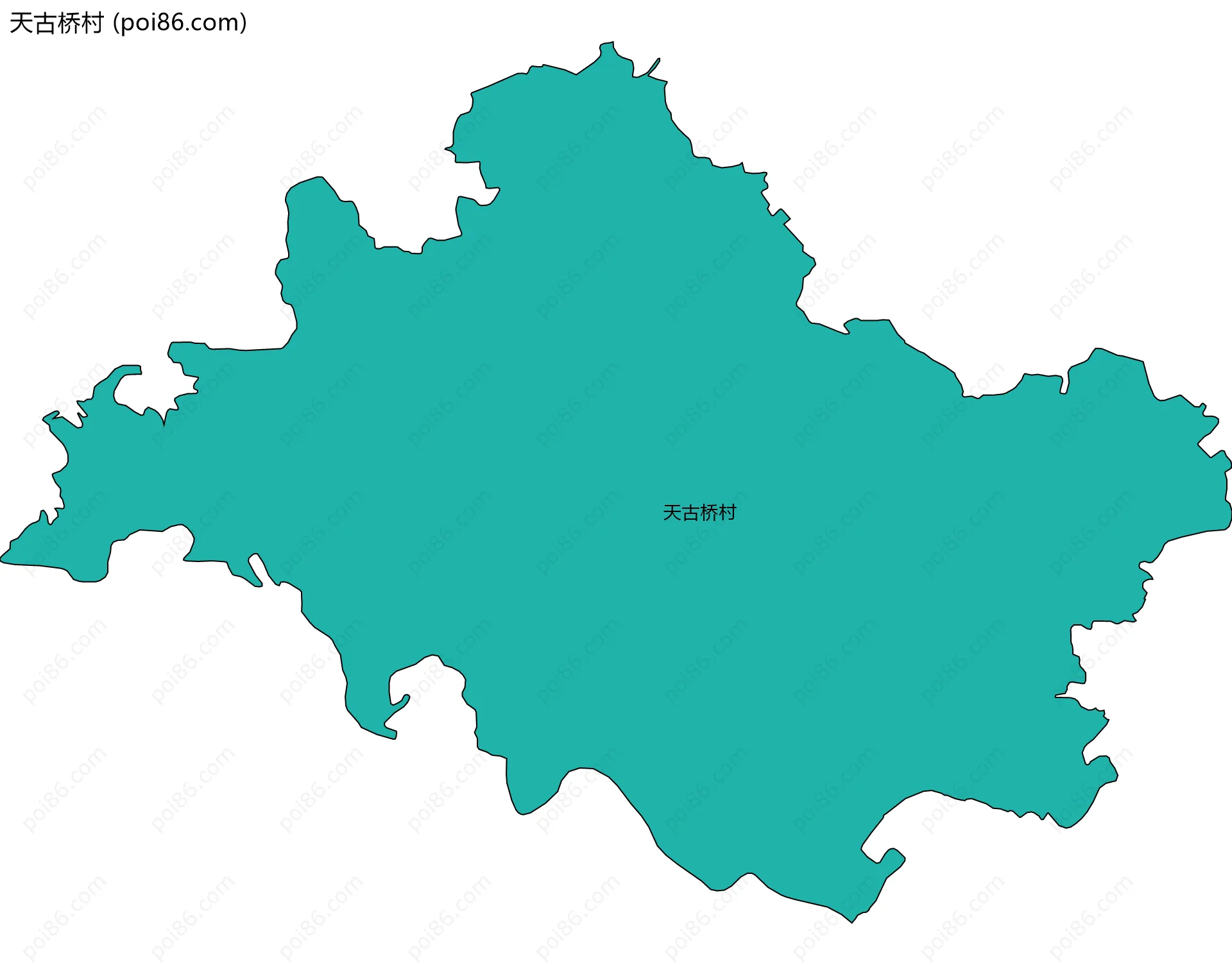 天古桥村边界地图