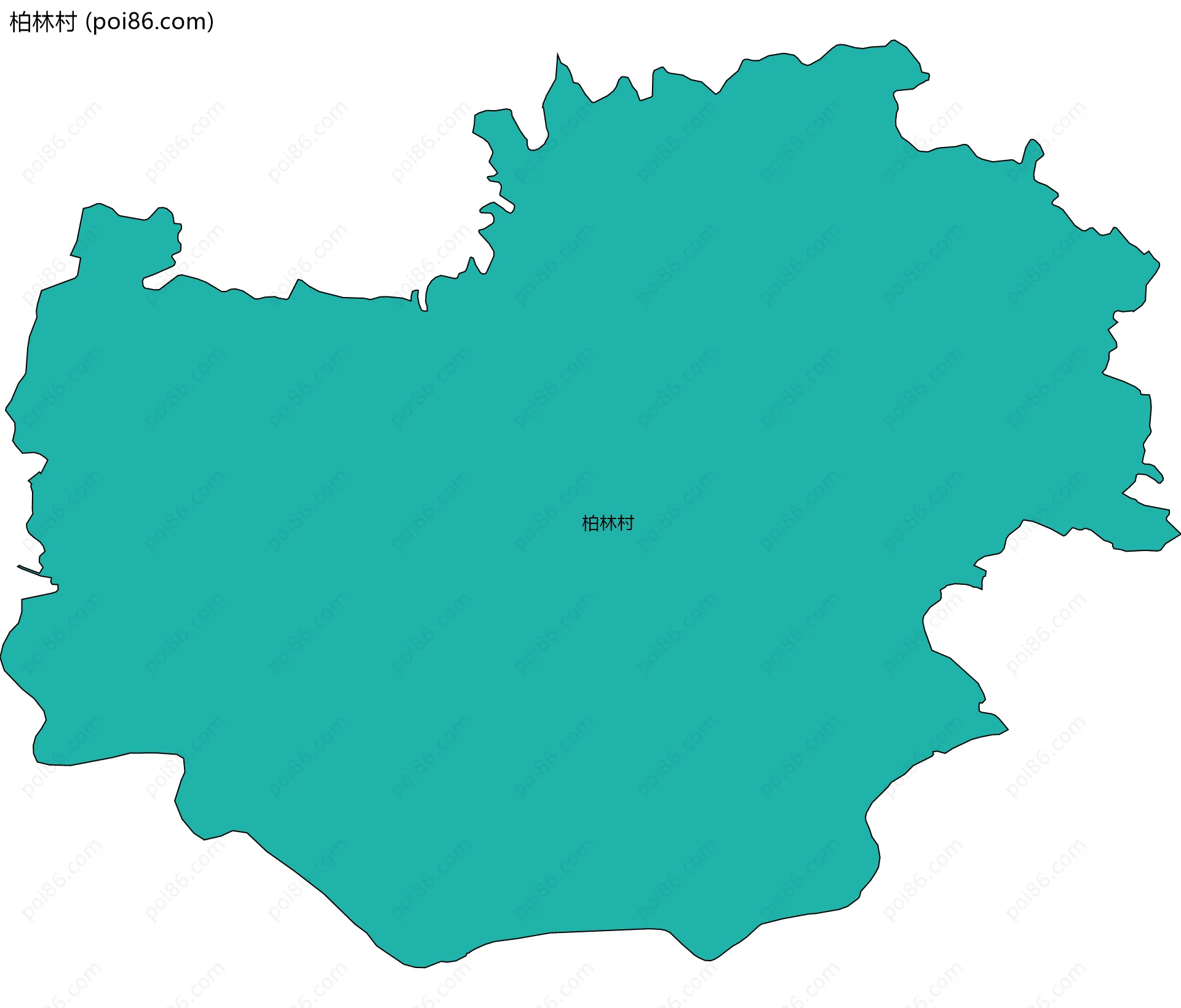 柏林村边界地图