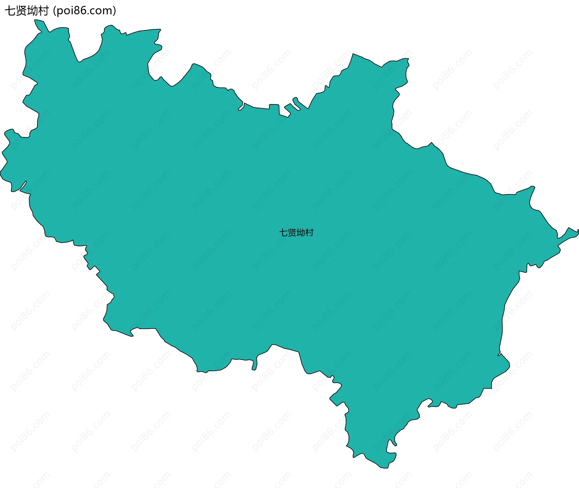 七贤坳村边界地图