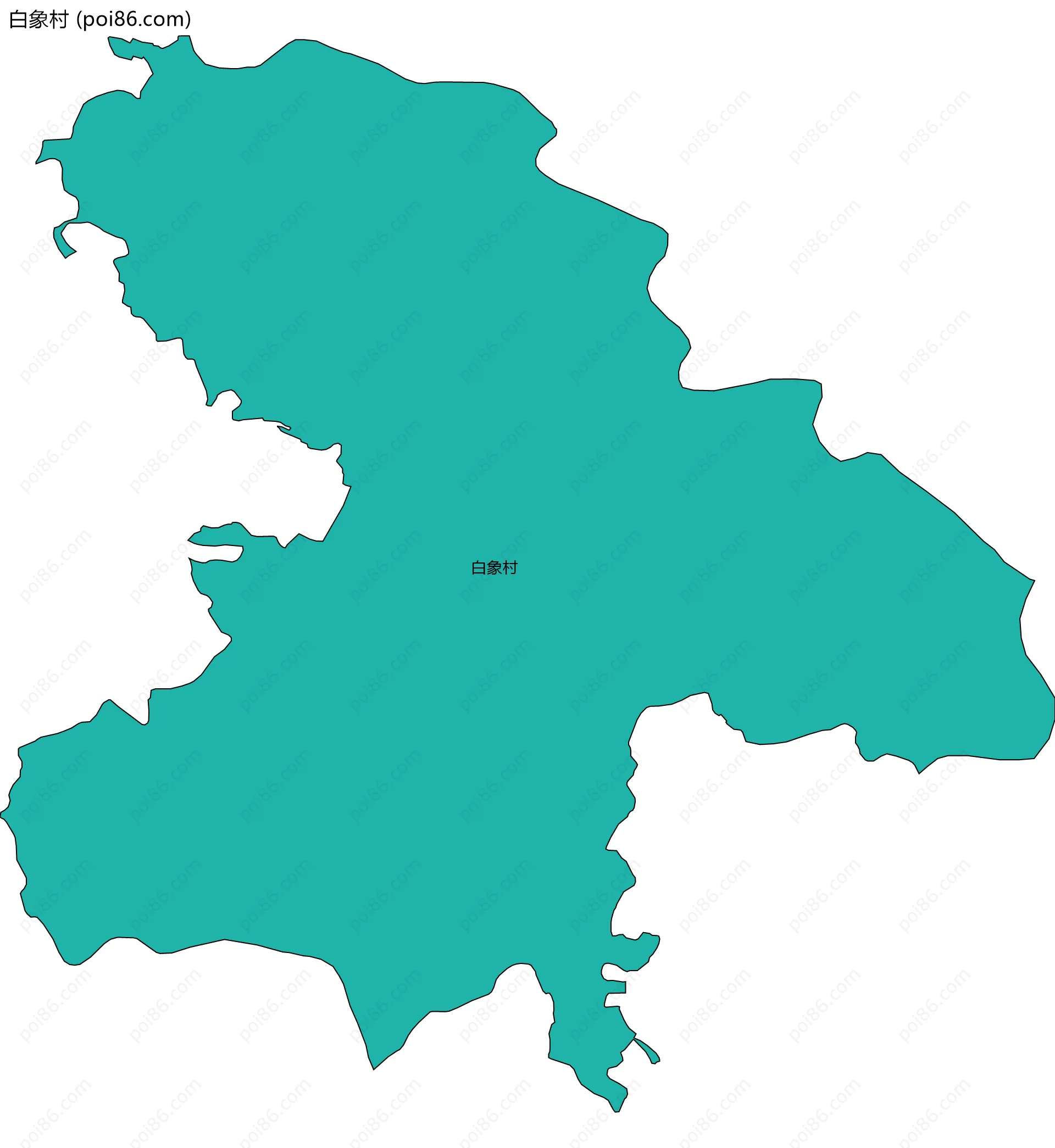 白象村边界地图