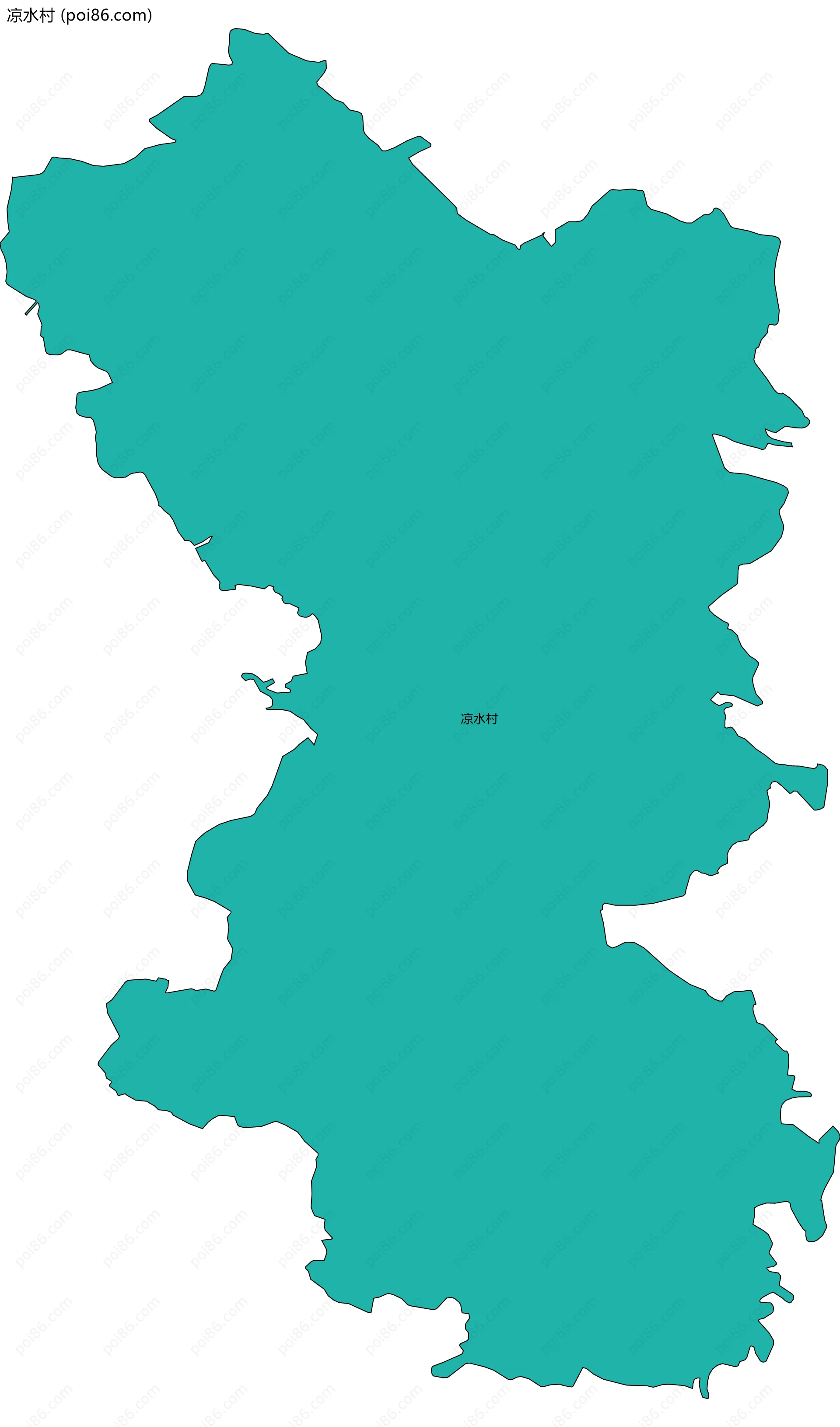 凉水村边界地图