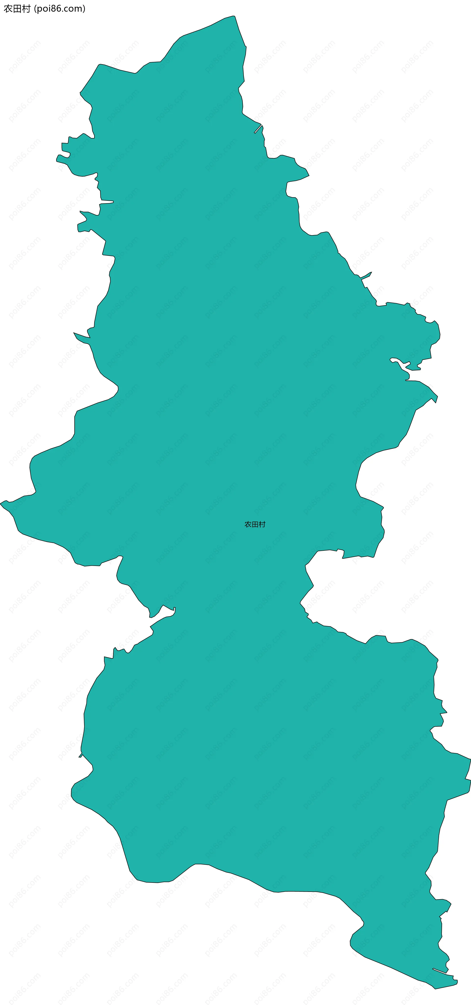 农田村边界地图