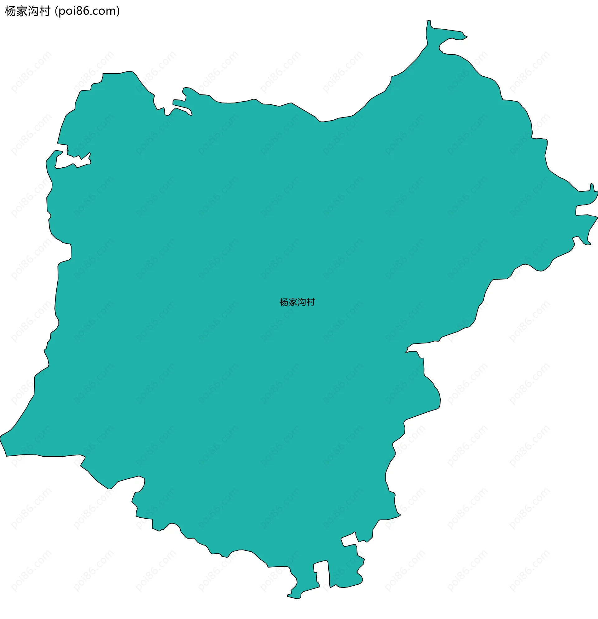 杨家沟村边界地图