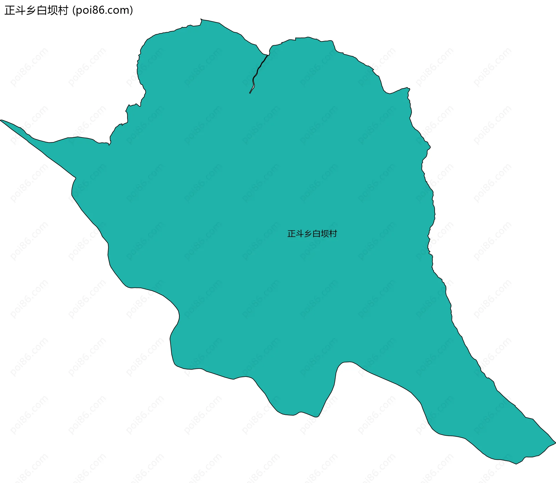 正斗乡白坝村边界地图