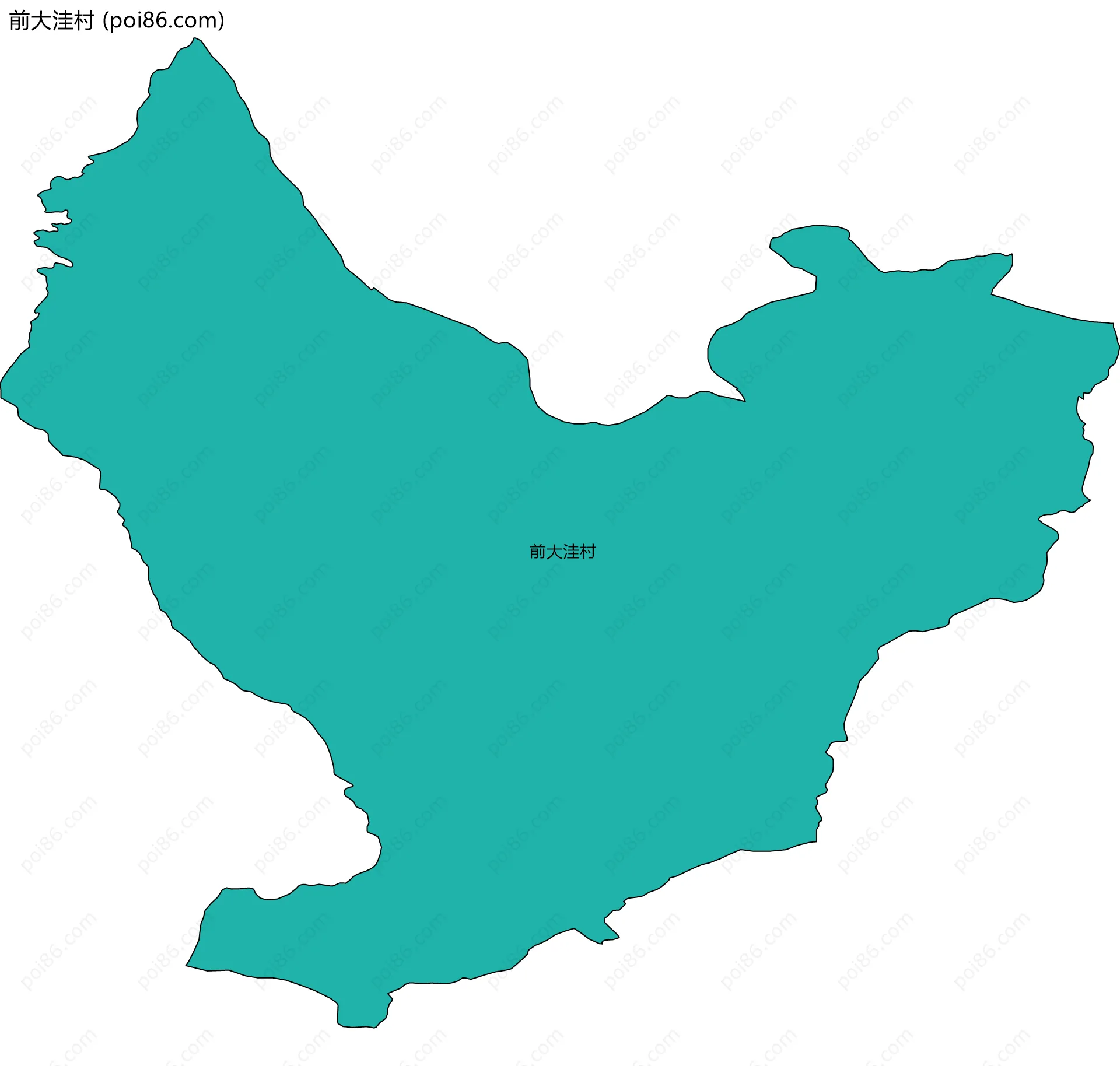 前大洼村边界地图