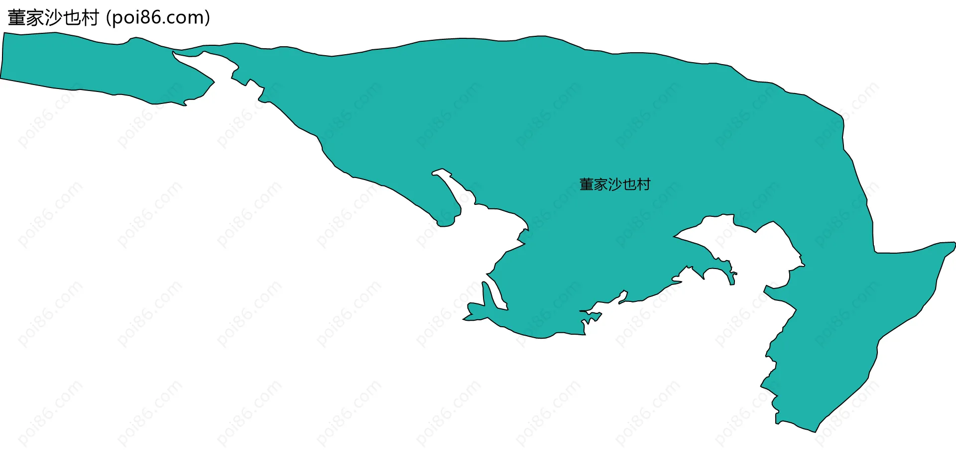 董家沙也村边界地图