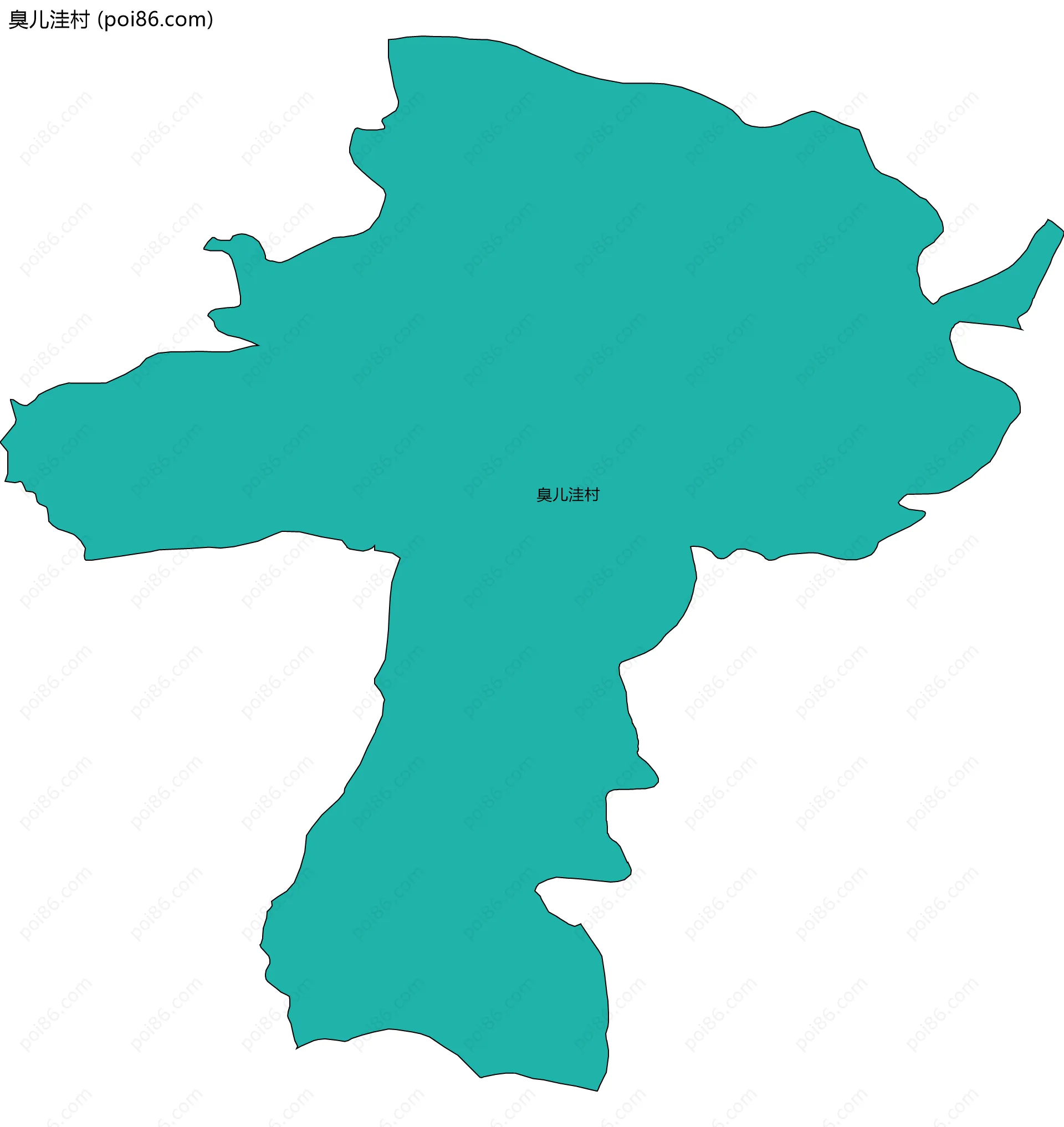 臭儿洼村边界地图