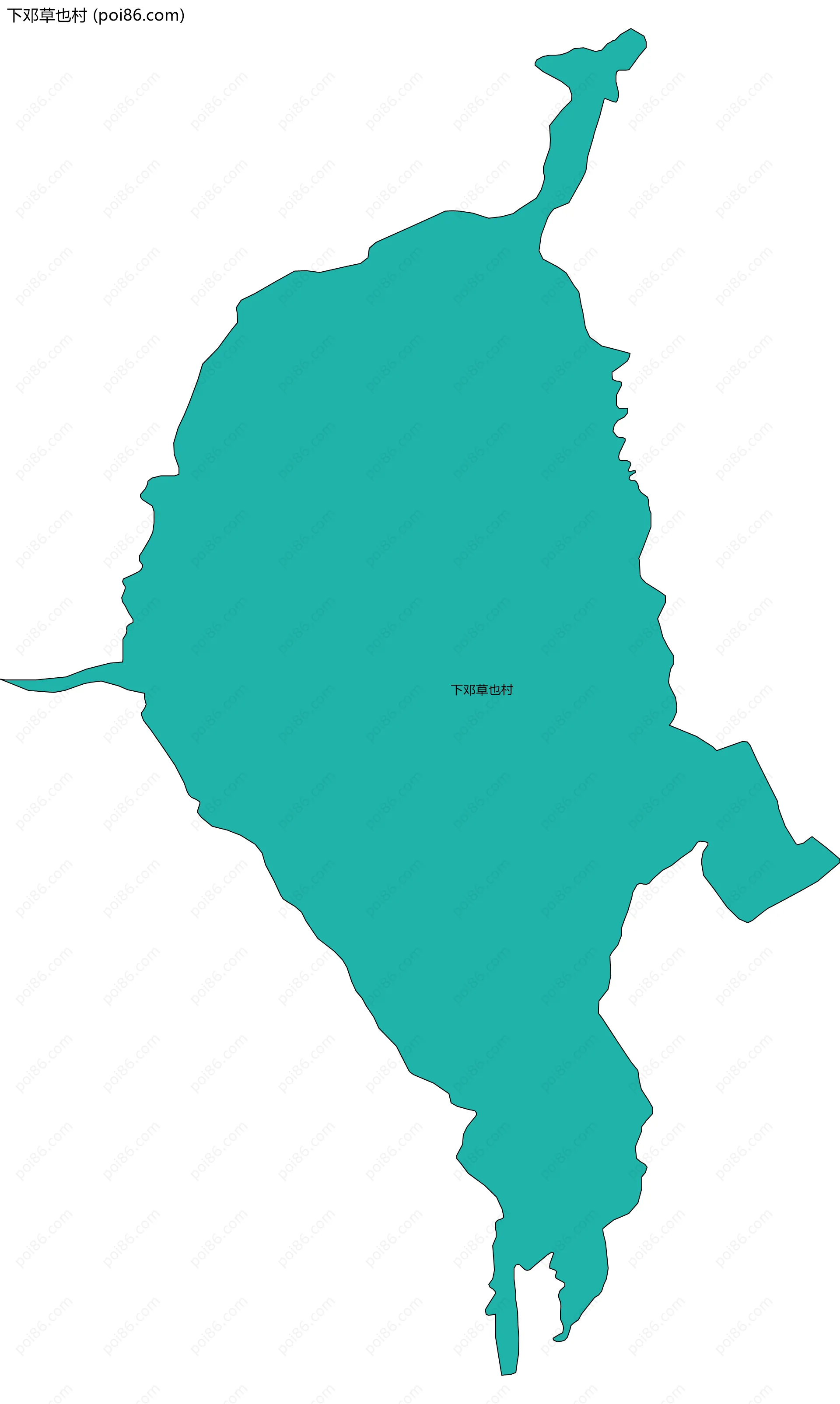 下邓草也村边界地图