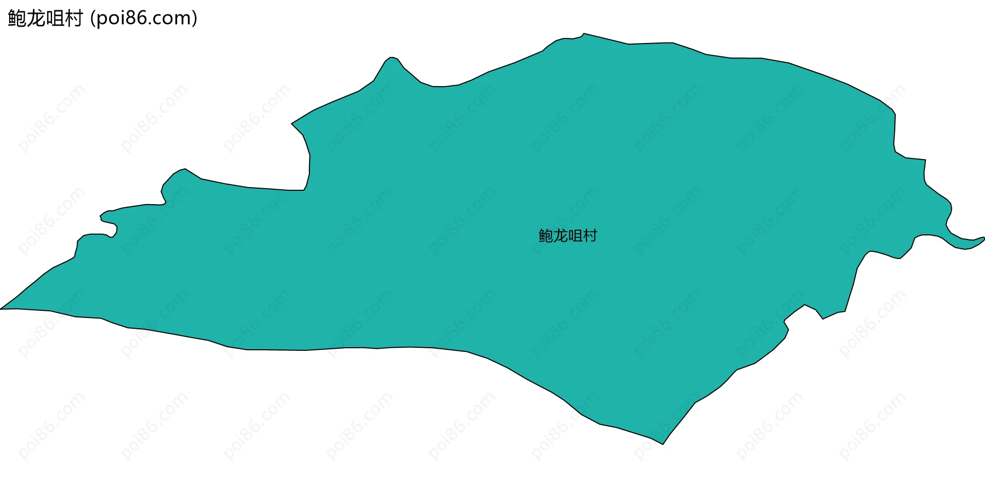 鲍龙咀村边界地图