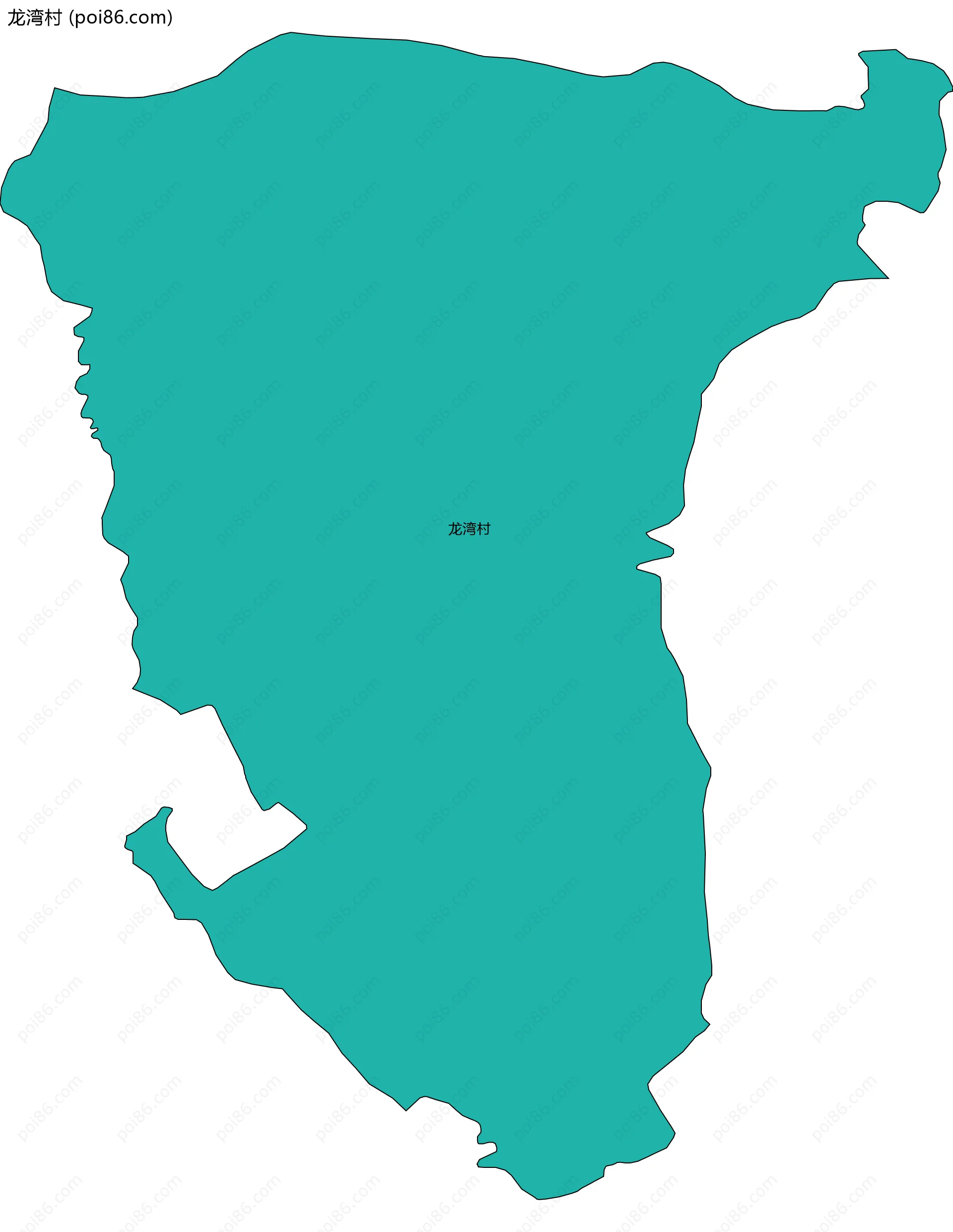 龙湾村边界地图