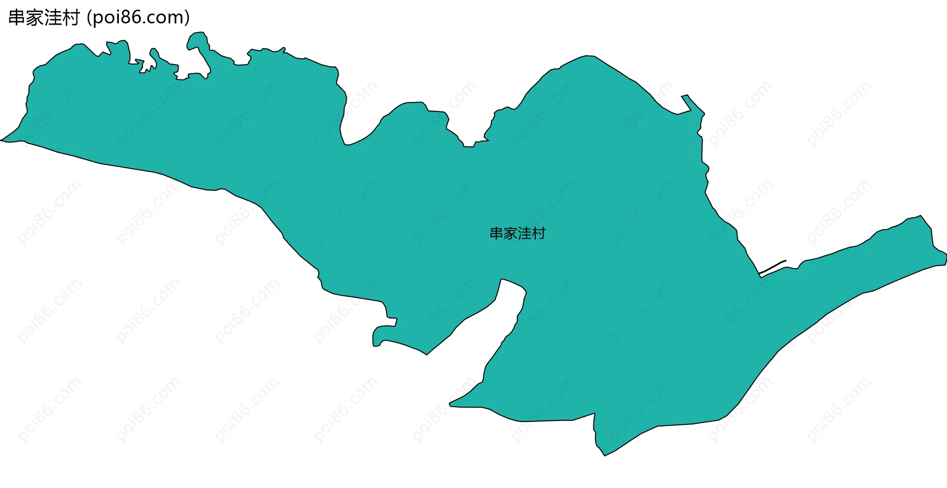 串家洼村边界地图