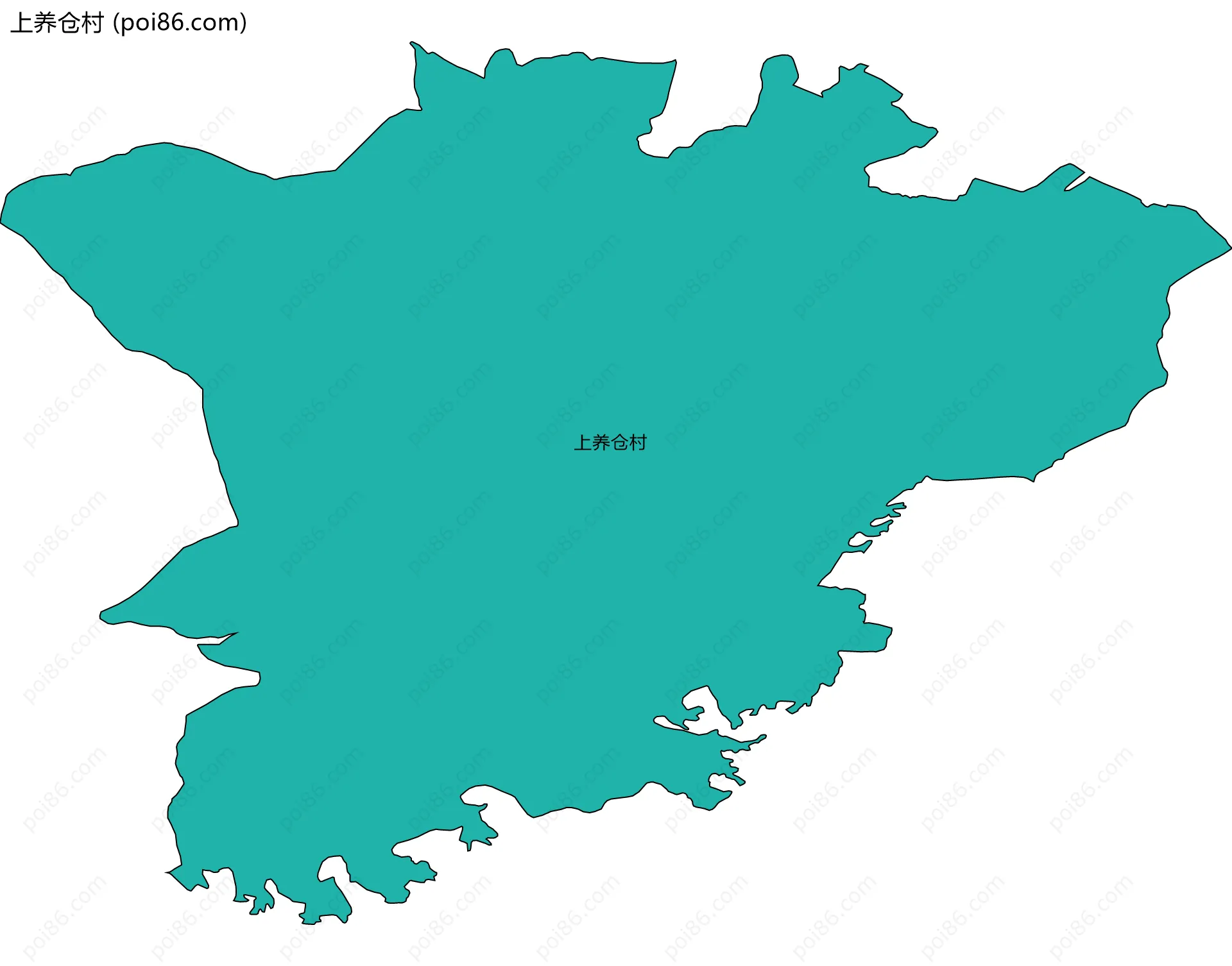 上养仓村边界地图