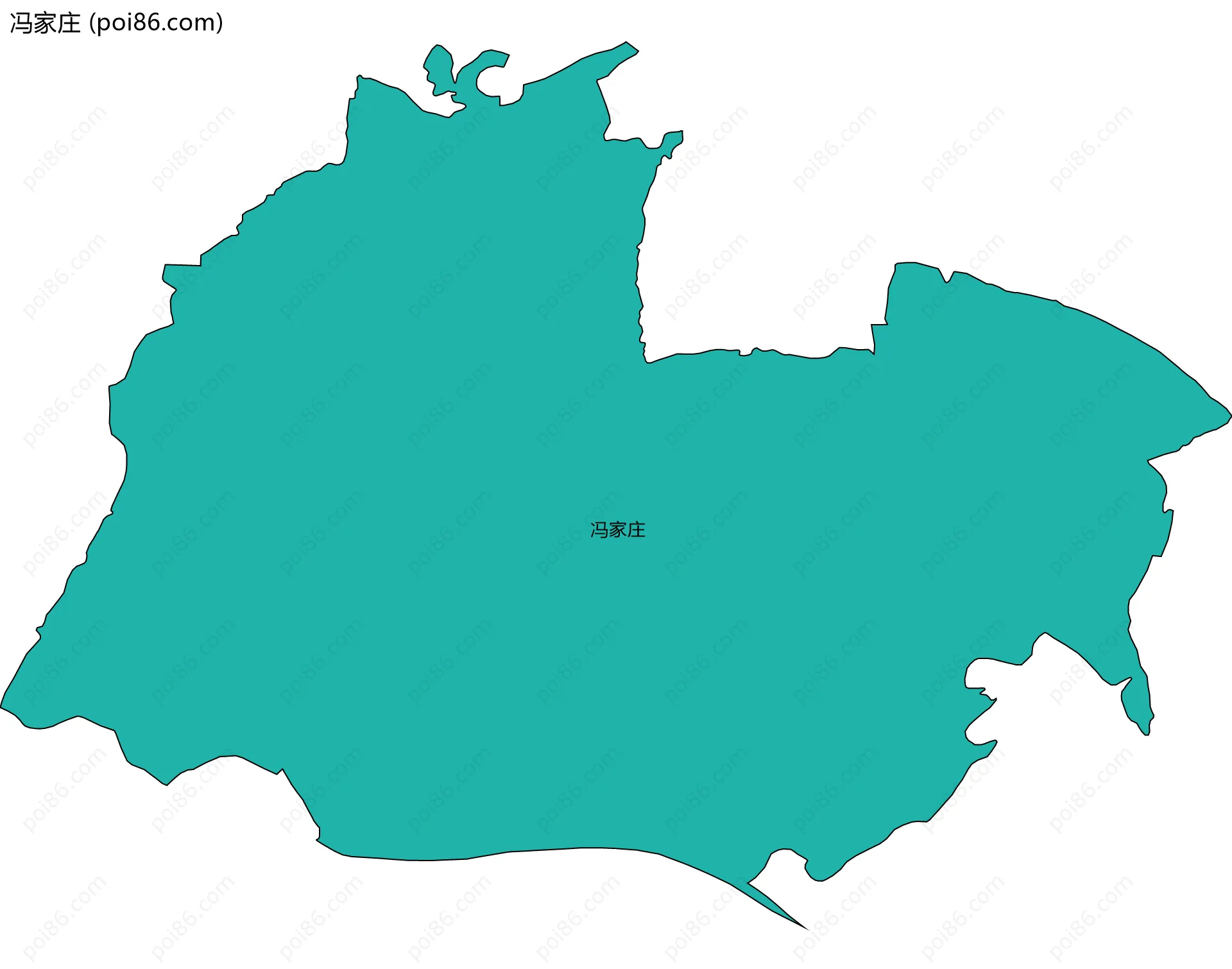 冯家庄边界地图