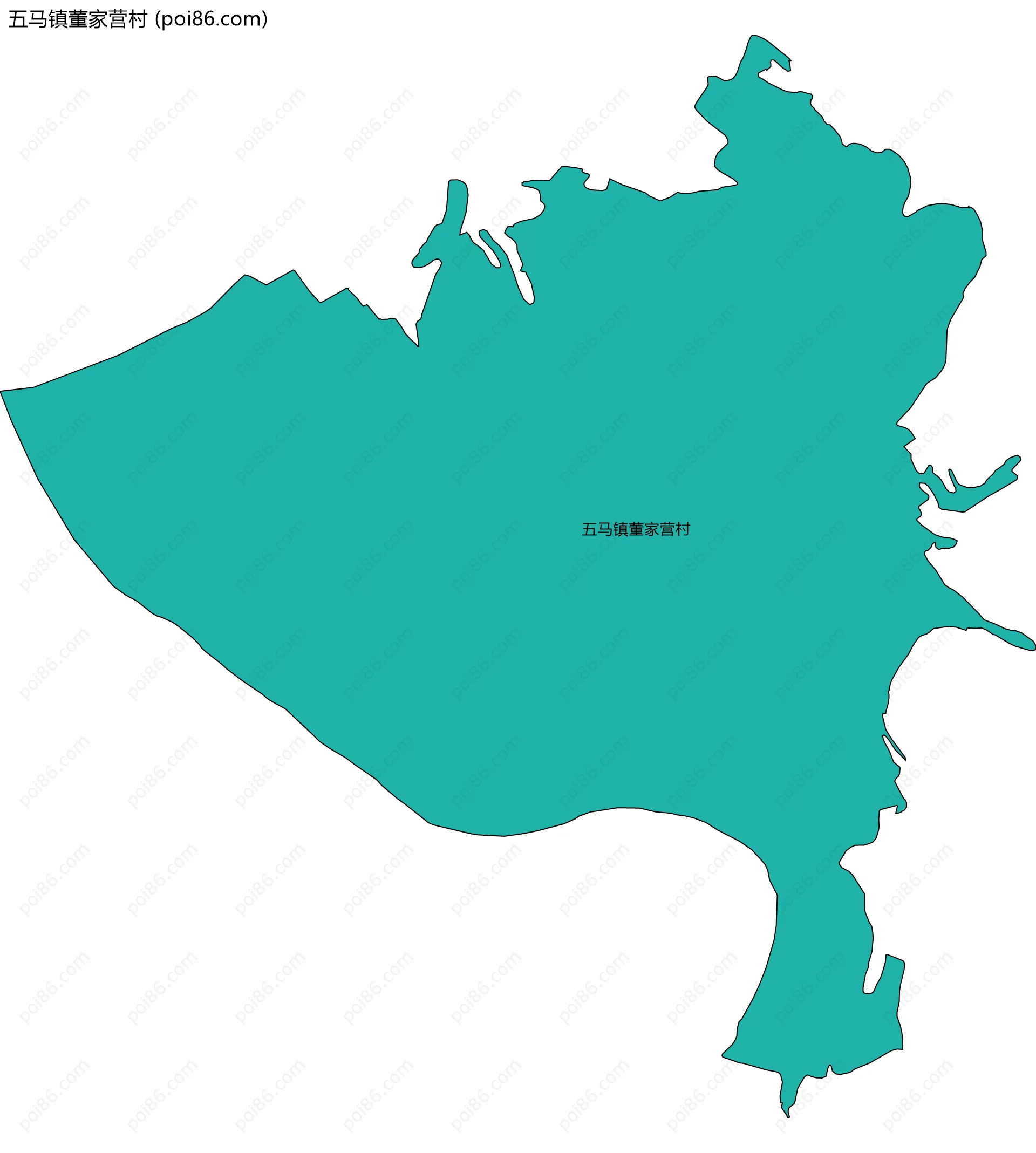 五马镇董家营村边界地图