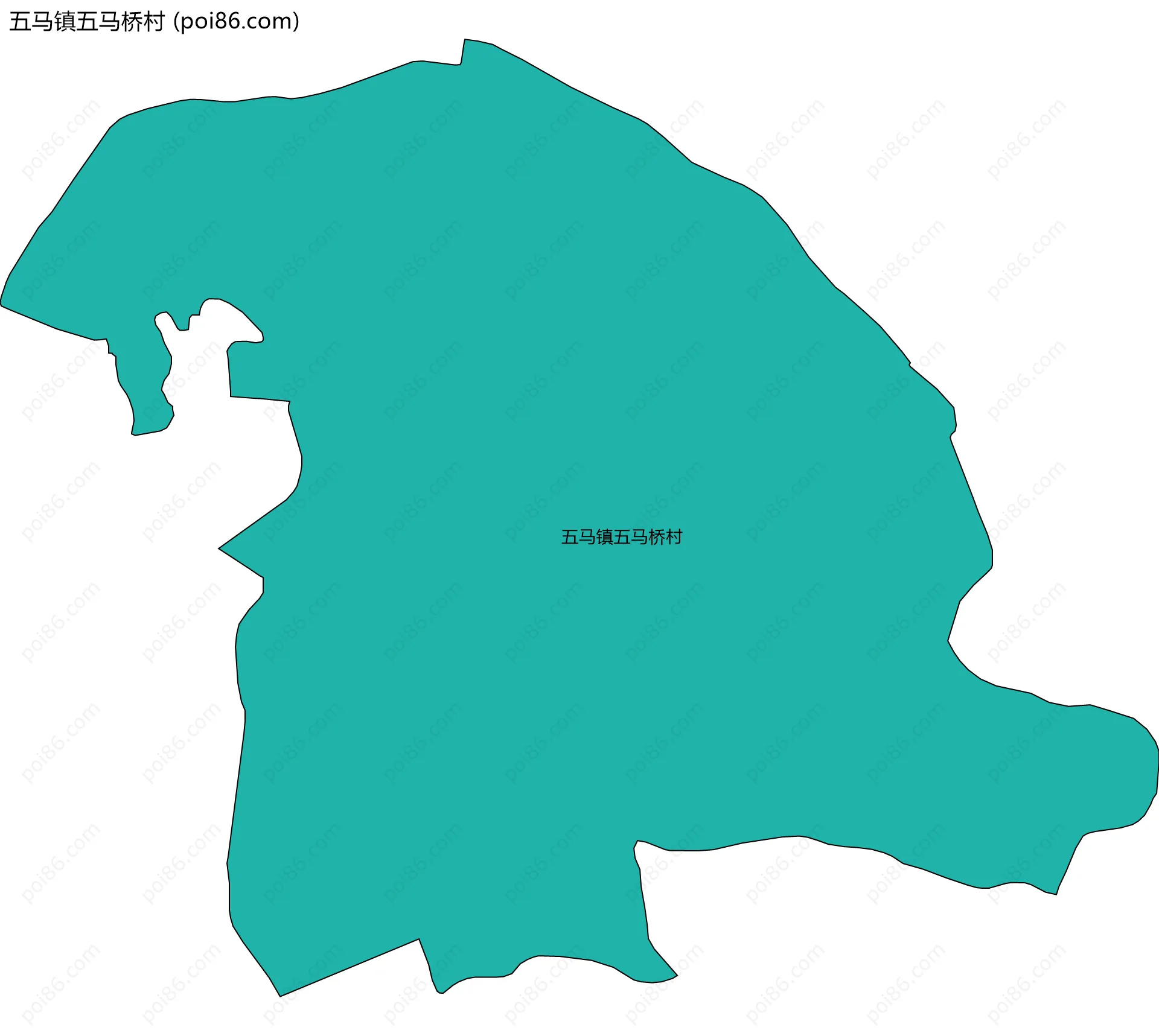 五马镇五马桥村边界地图