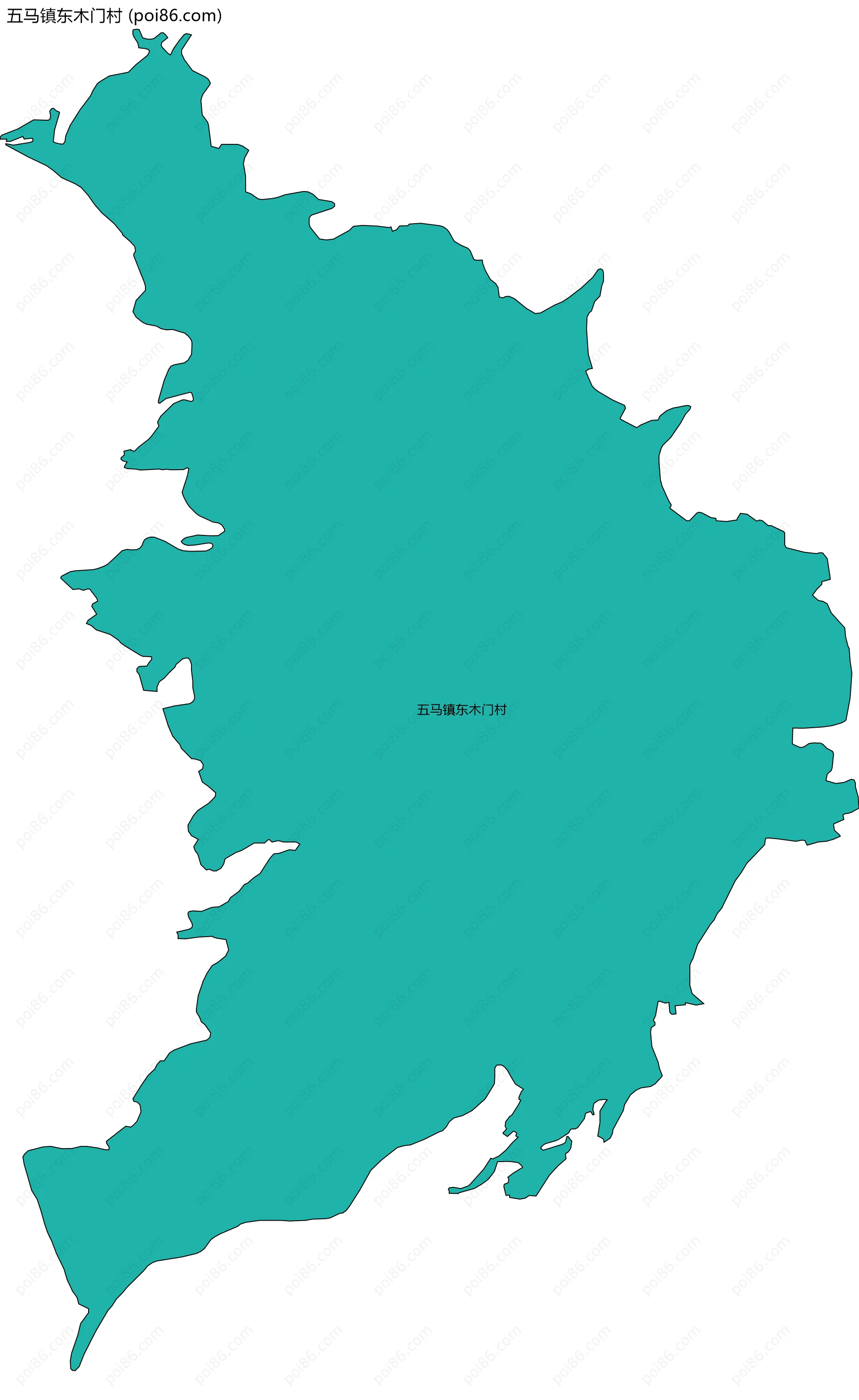 五马镇东木门村边界地图