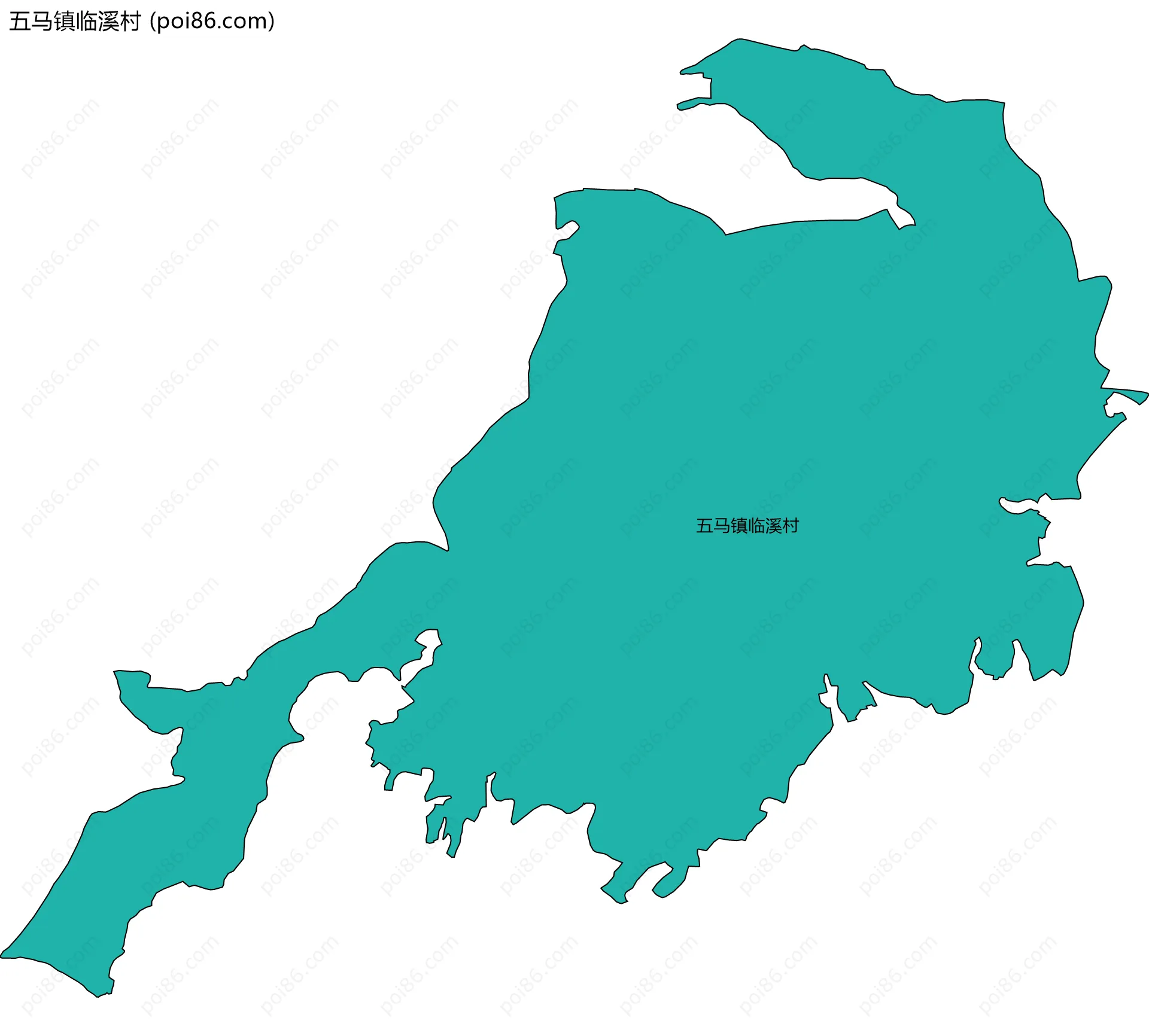 五马镇临溪村边界地图
