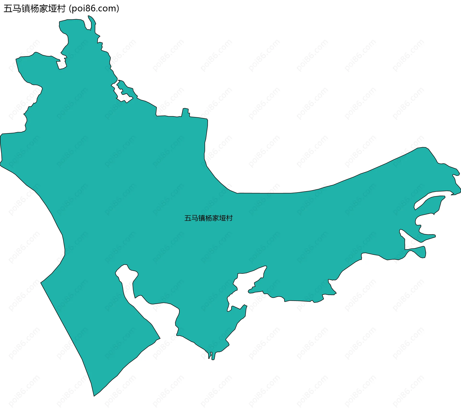 五马镇杨家垭村边界地图
